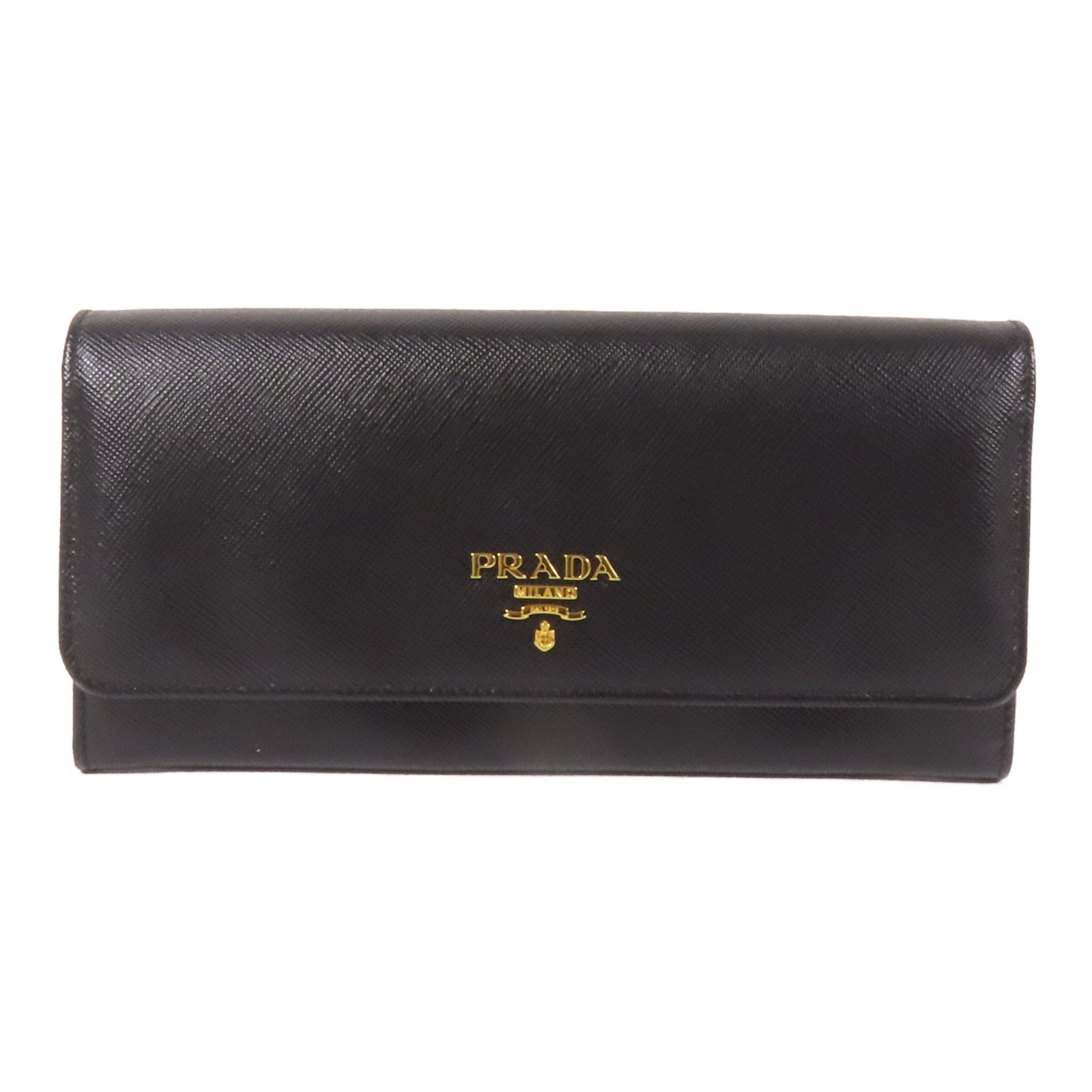PRADA Saffiano皮革Long Wallet金扣長錢包