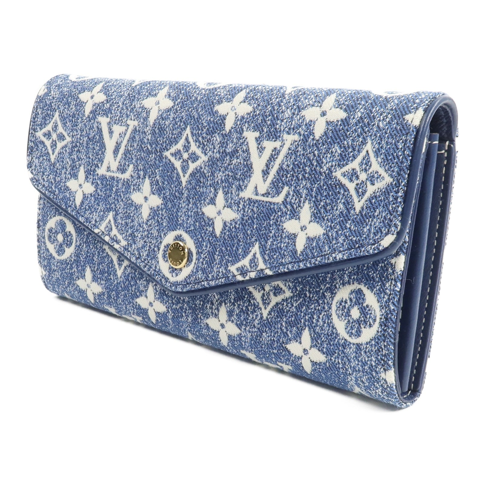 LOUIS VUITTON Monogram Jacquard Denim Sarah Long Wallet長錢包