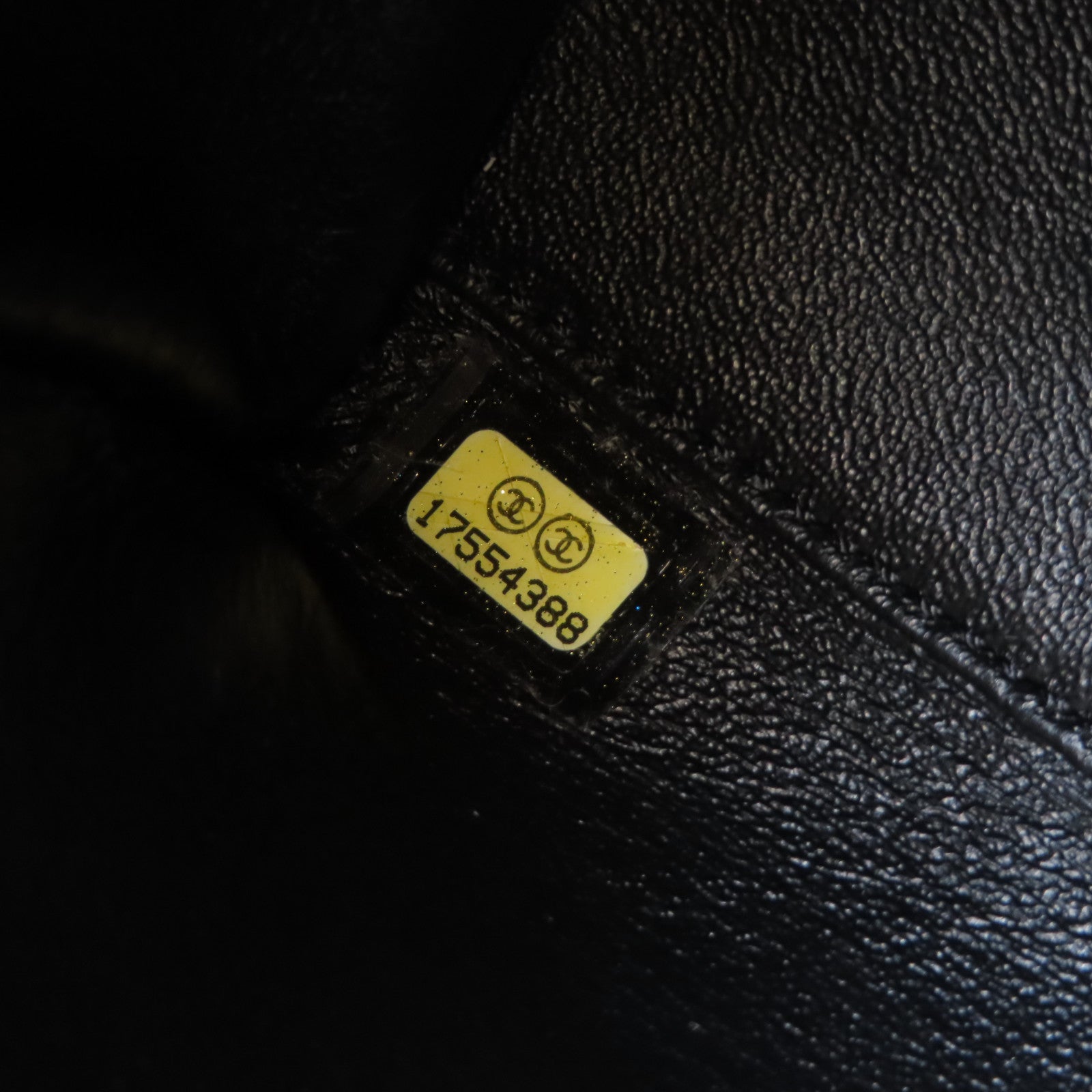 CHANEL 菱格羊皮皮革Chain Tote金扣鏈帶肩背袋黑色