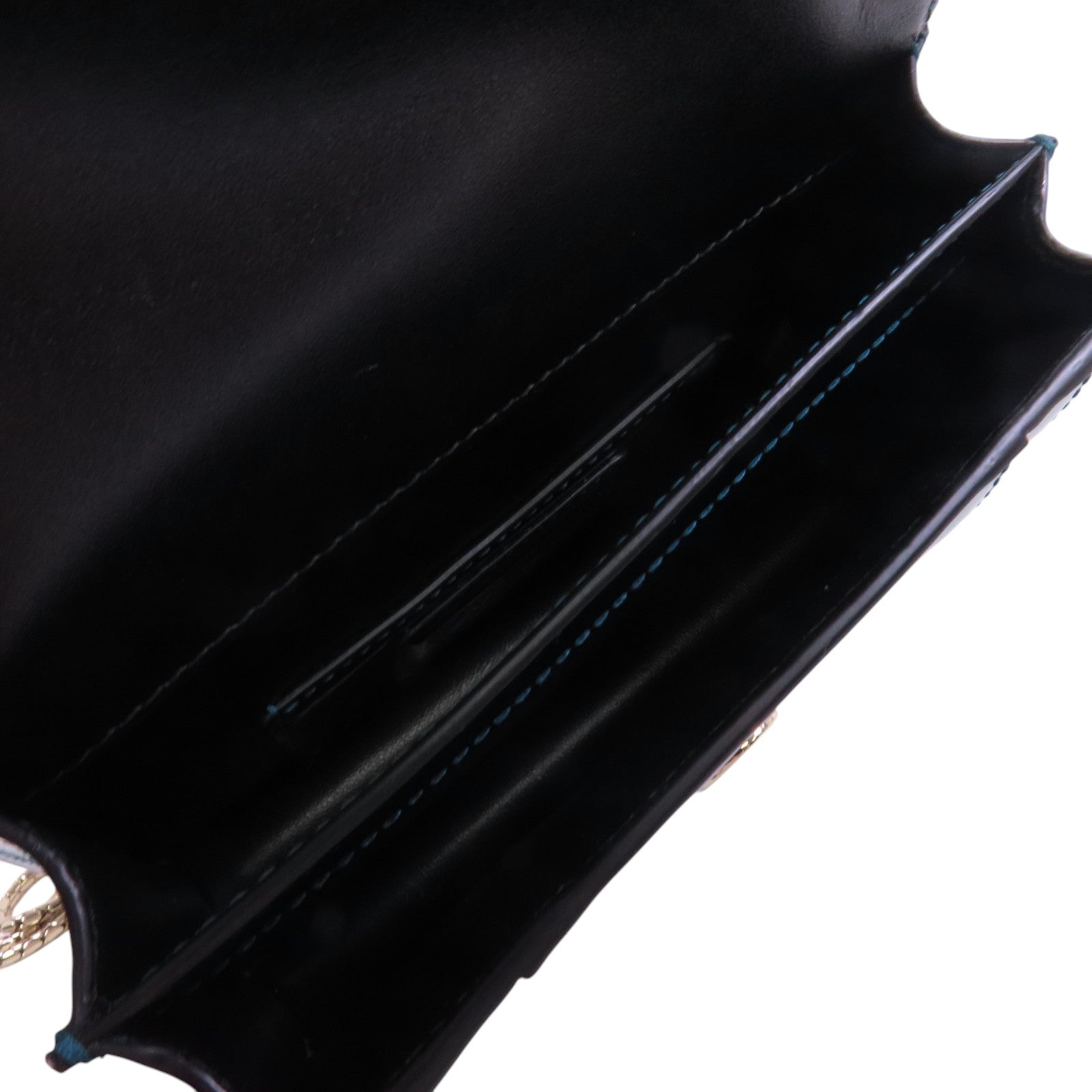 BVLGARI 漆皮皮革Serpenti Forever Mini Bag金扣鏈帶肩背袋