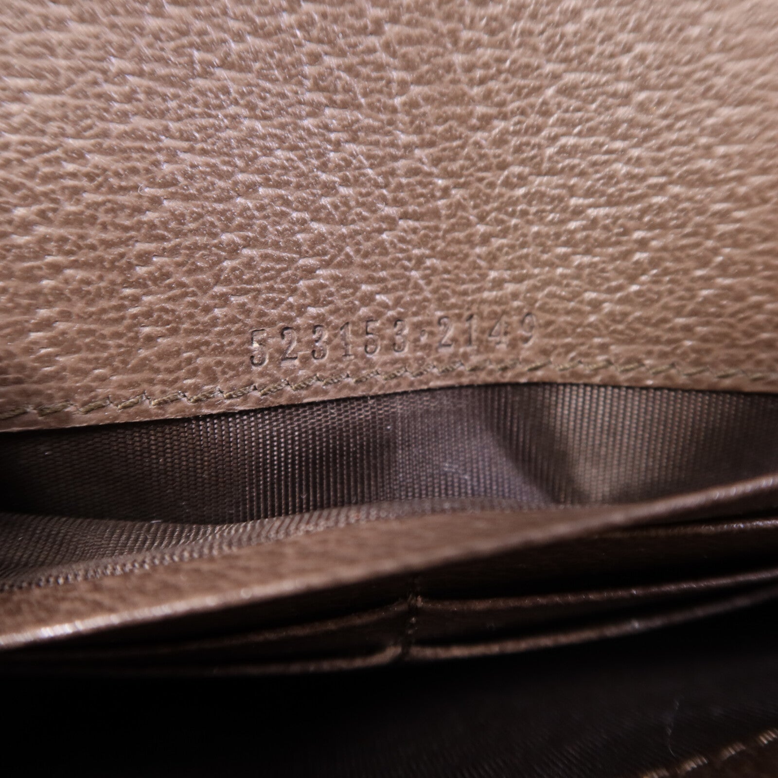 GUCCI 塗層帆布Ophidia GG金扣長錢包