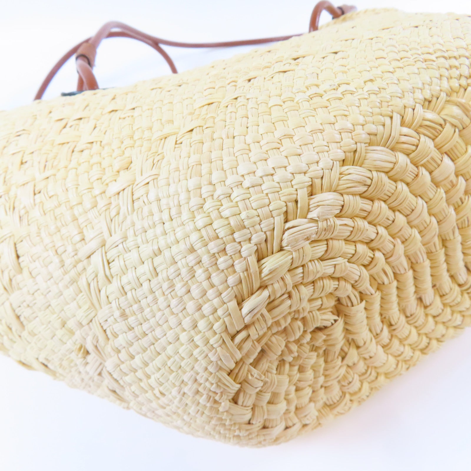 LOEWE 藤料Anagram Basket Bag手挽袋米色/啡色