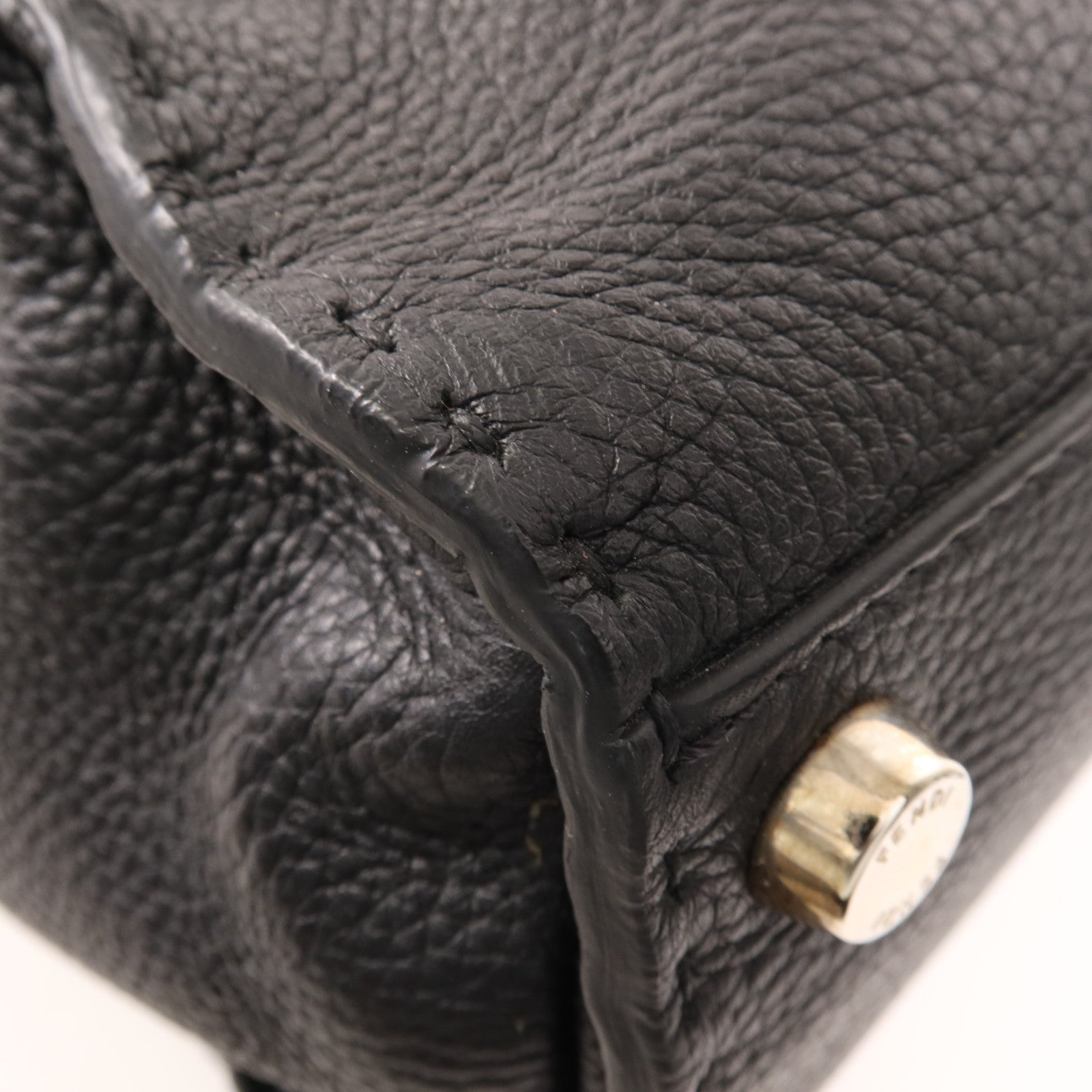 FENDI 牛皮皮革Peekaboo Monster Bugs Eye銀扣手挽肩背兩用袋