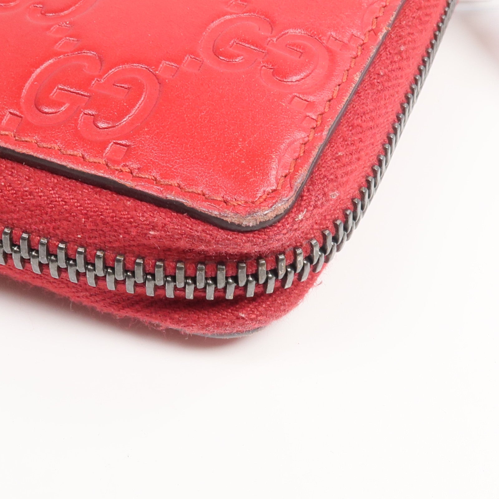 GUCCI 牛皮皮革Zipper Long Wallet銀扣長錢包