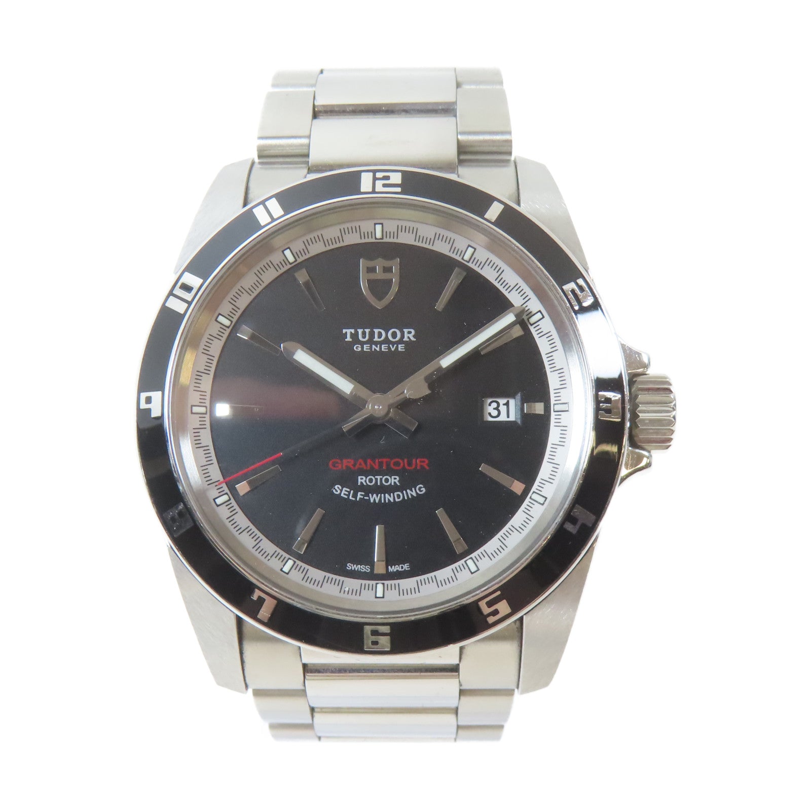 TUDOR Grantour Date不鏽鋼手錶自動機芯黑色#17cm