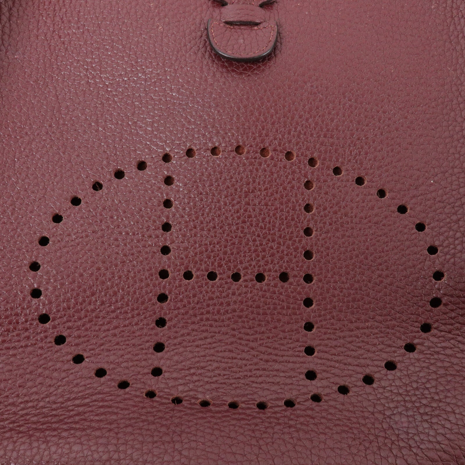 HERMES Clemence皮革Evelyne PM 肩背袋Bordeaux