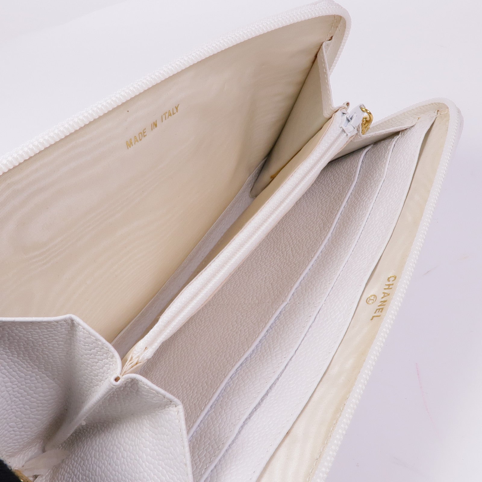 CHANEL 牛皮皮革Long Wallet金扣長錢包