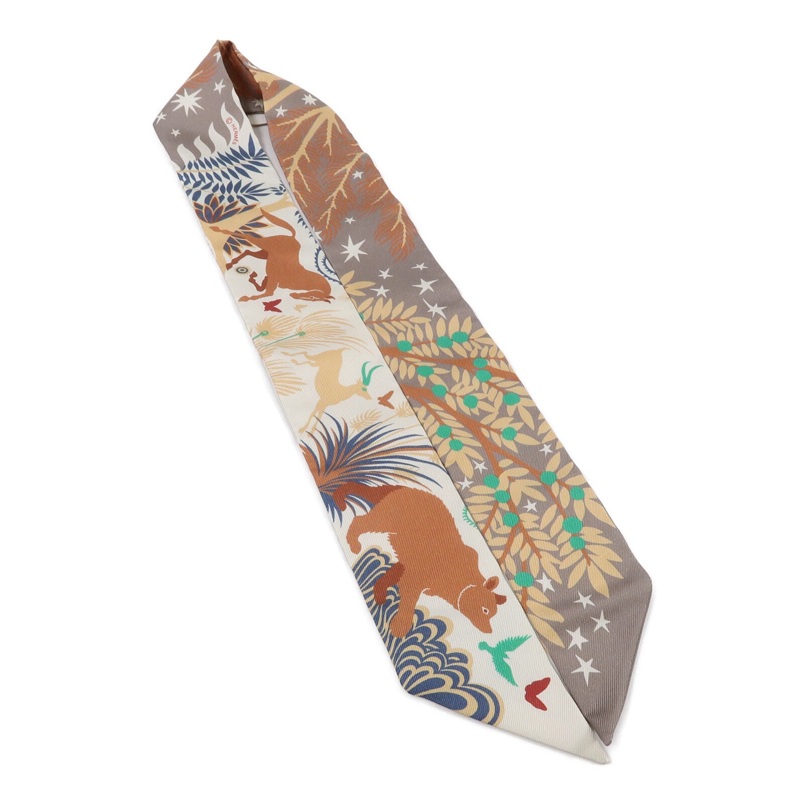 HERMES 絲質Twilly絲巾