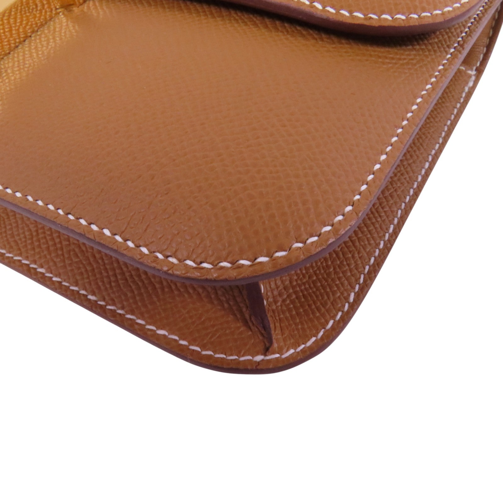 HERMES Epsom皮革Constance Elan金扣肩背袋