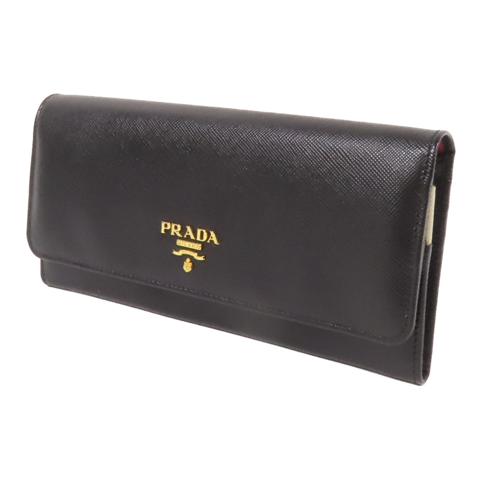 PRADA Saffiano皮革Long Wallet金扣長錢包