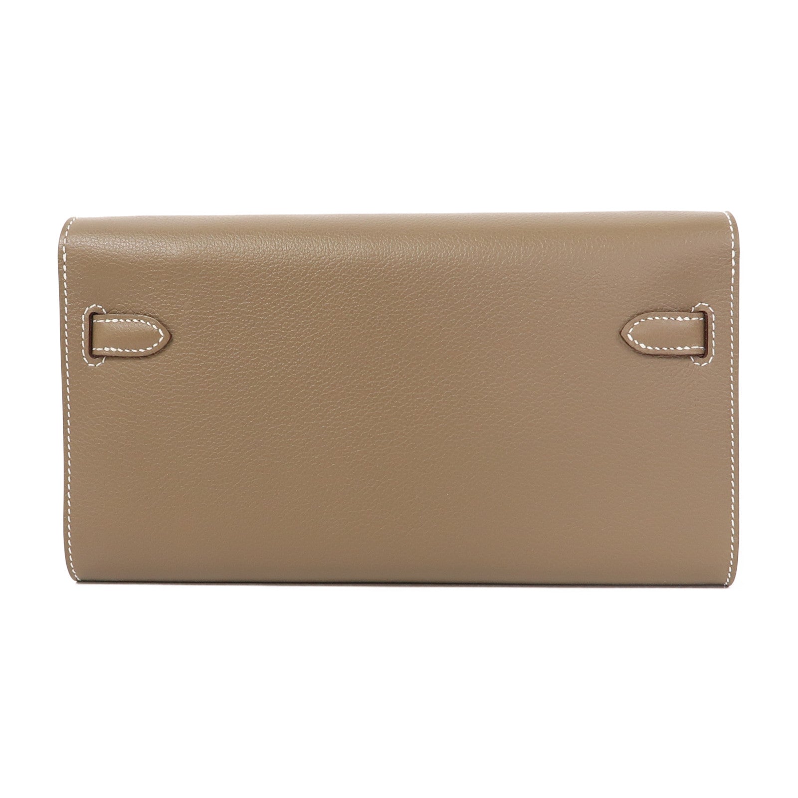 HERMES Evercolor皮革Kelly To Go金扣肩背袋大象灰色