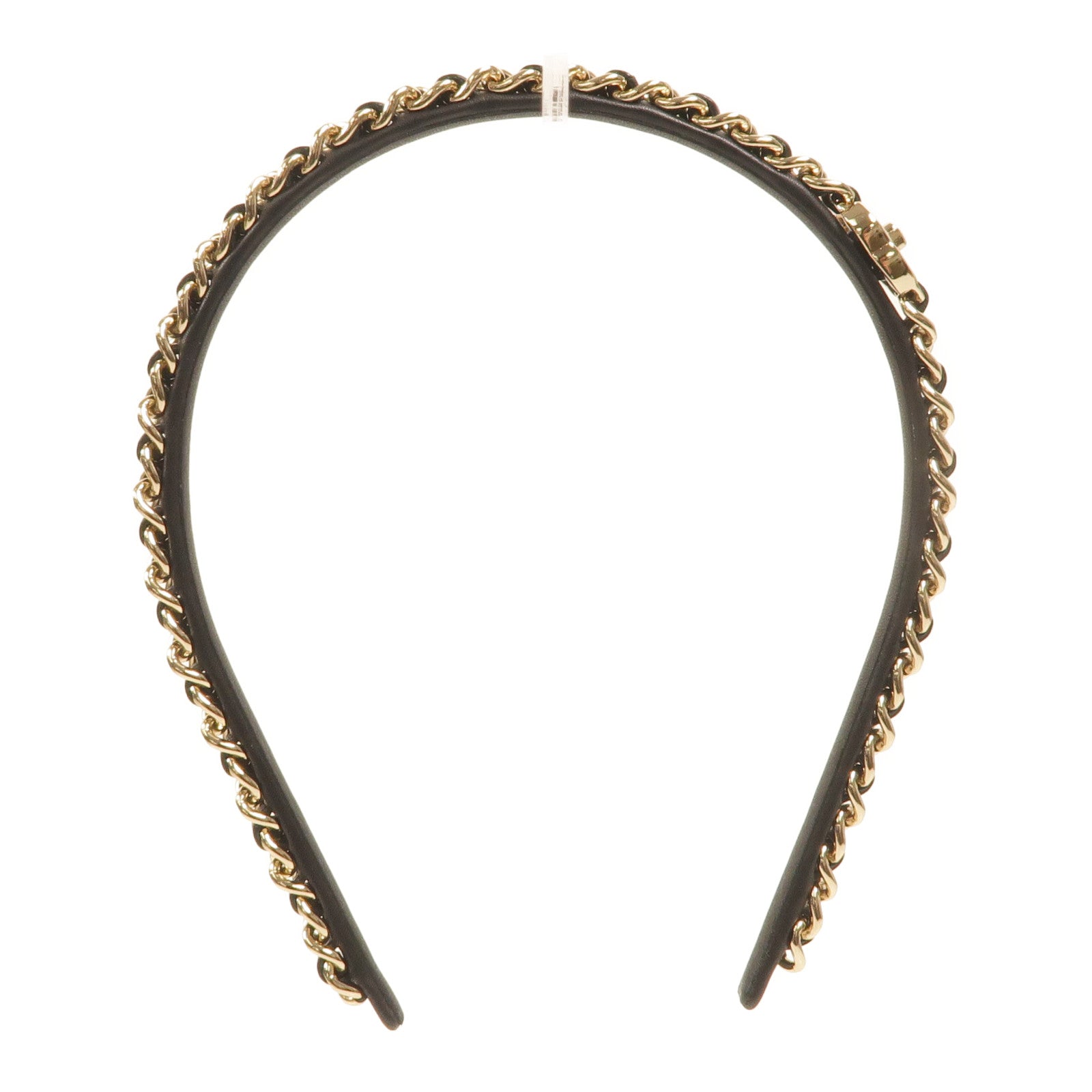 CHANEL 羊皮皮革/金屬Interlaced Chain Headband髮箍