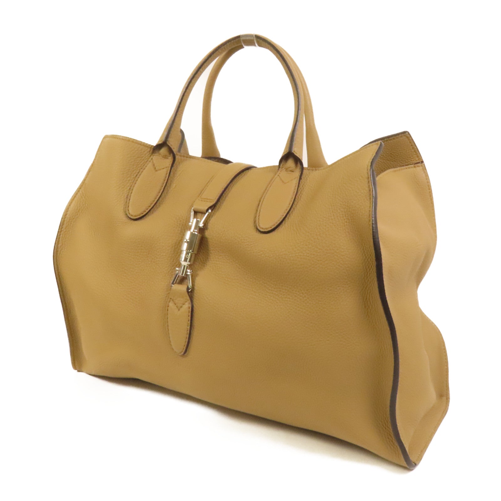 GUCCI 牛皮皮革Jackie Soft Tote銀扣手挽袋