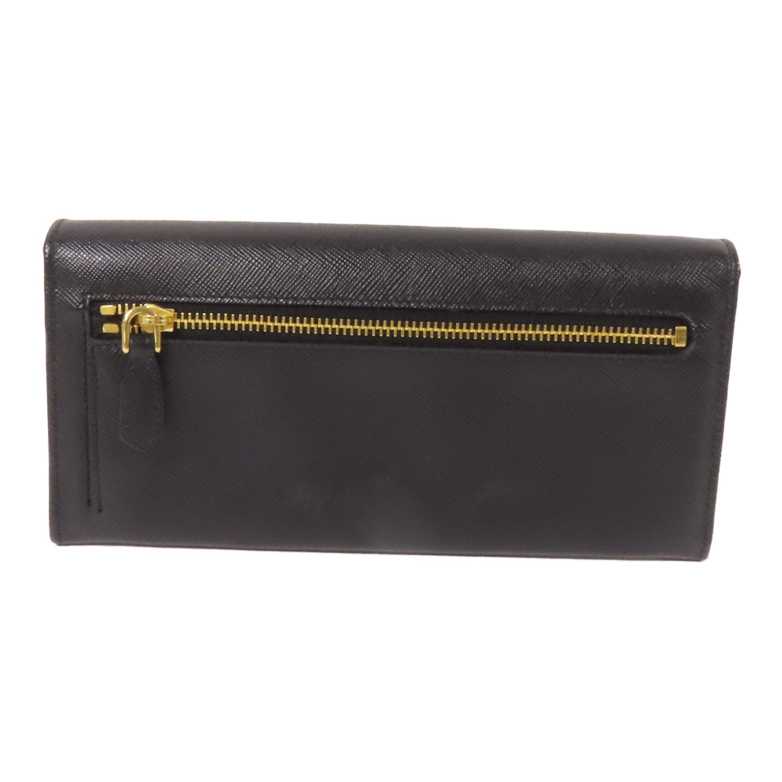 PRADA Saffiano皮革Long Wallet金扣長錢包