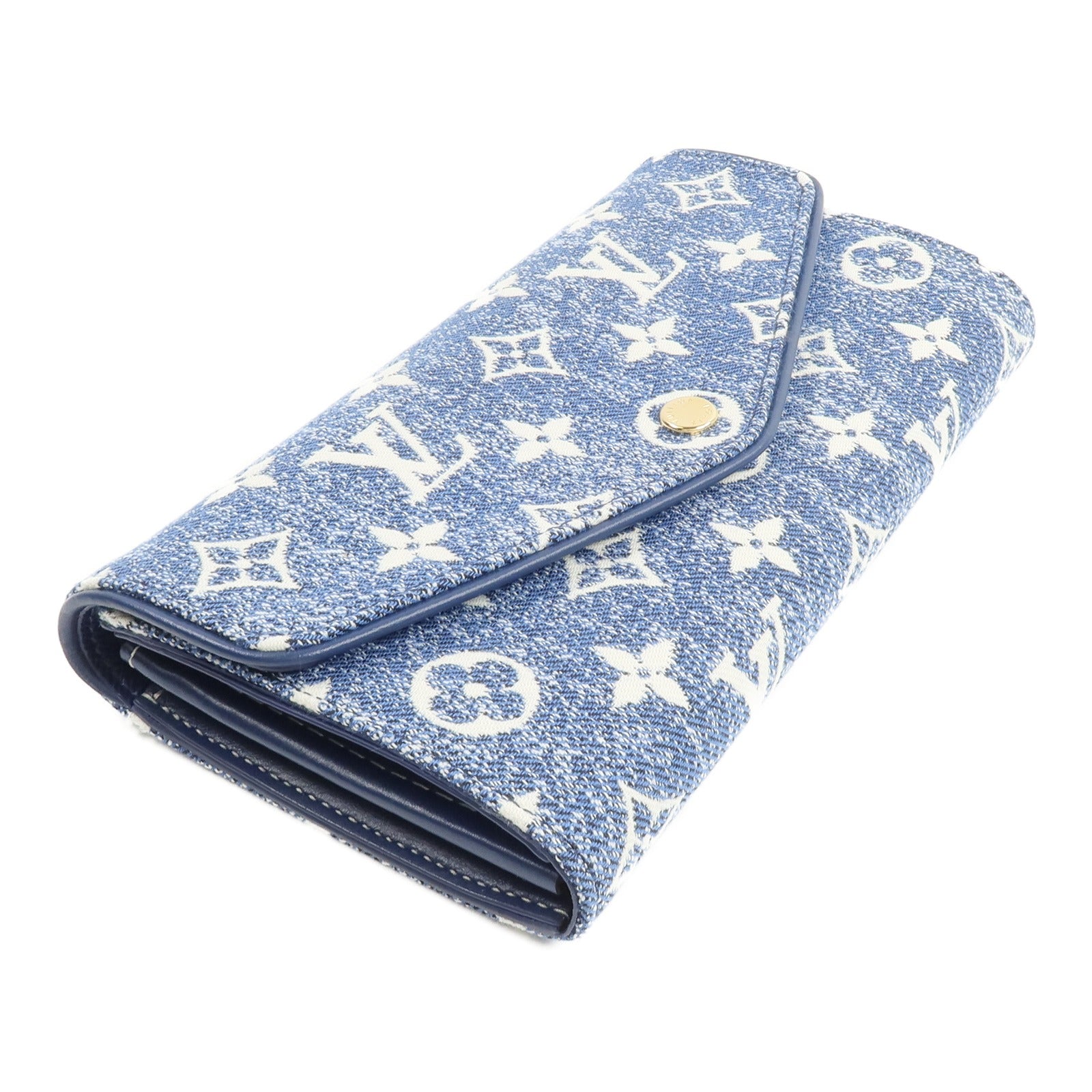 LOUIS VUITTON Monogram Jacquard Denim Sarah Long Wallet長錢包