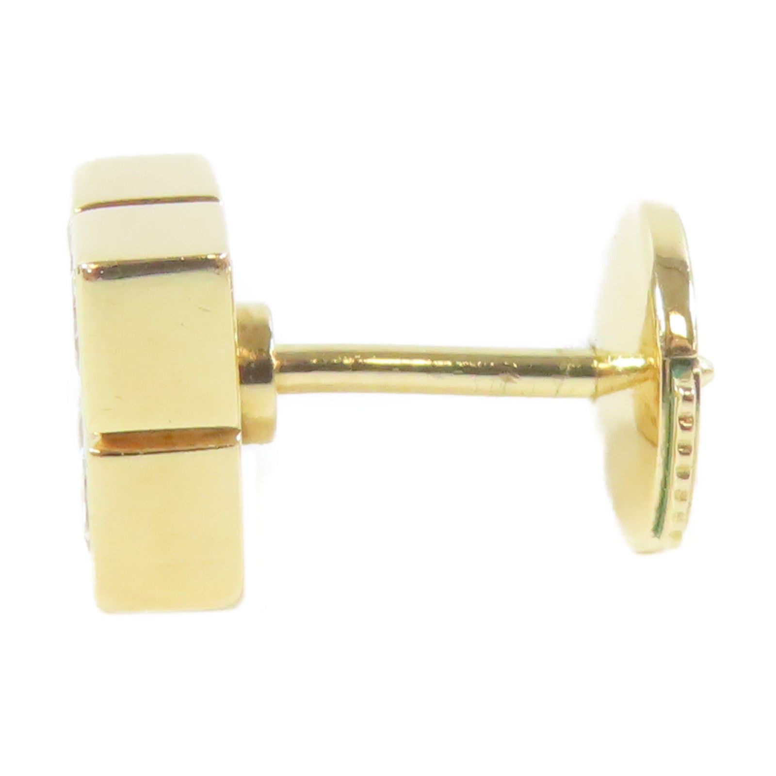 CARTIER 18K黃金Square Diamond Earrings鑽石耳環