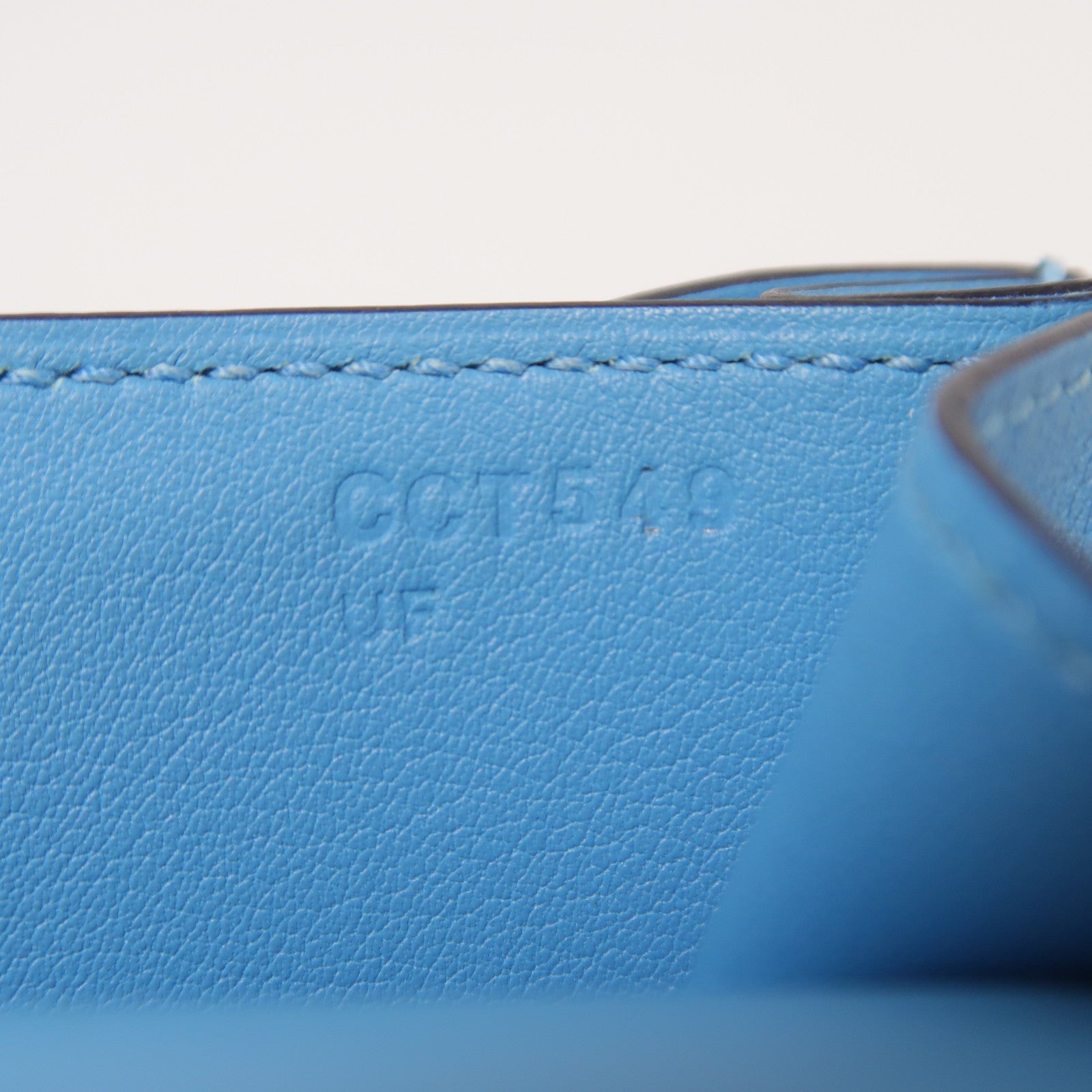 HERMES Swift皮革Constance Mini銀扣肩背袋Bleu du Nord