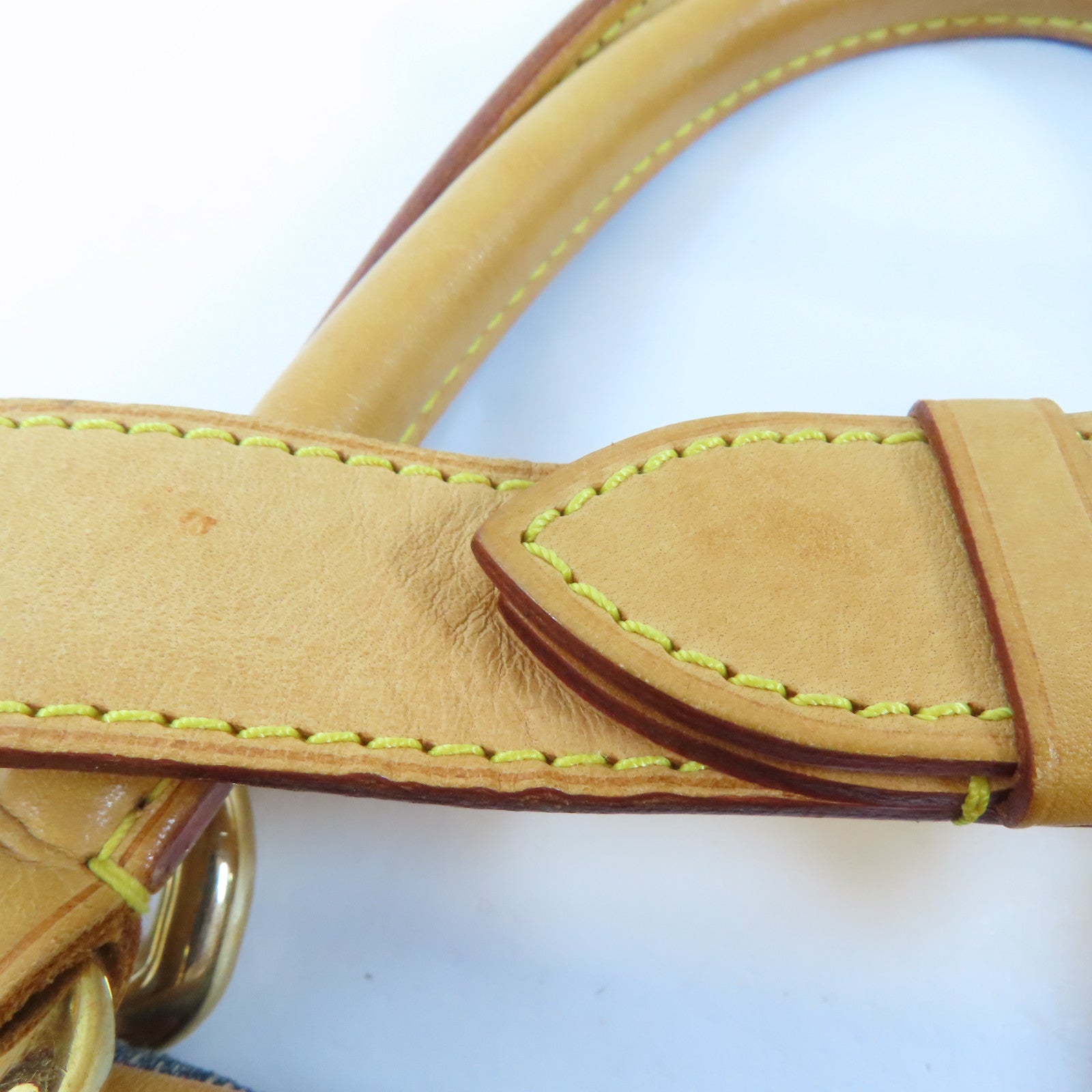 LOUIS VUITTON Monogram Denim Neo Cabby MM金扣手挽肩背兩用袋藍色