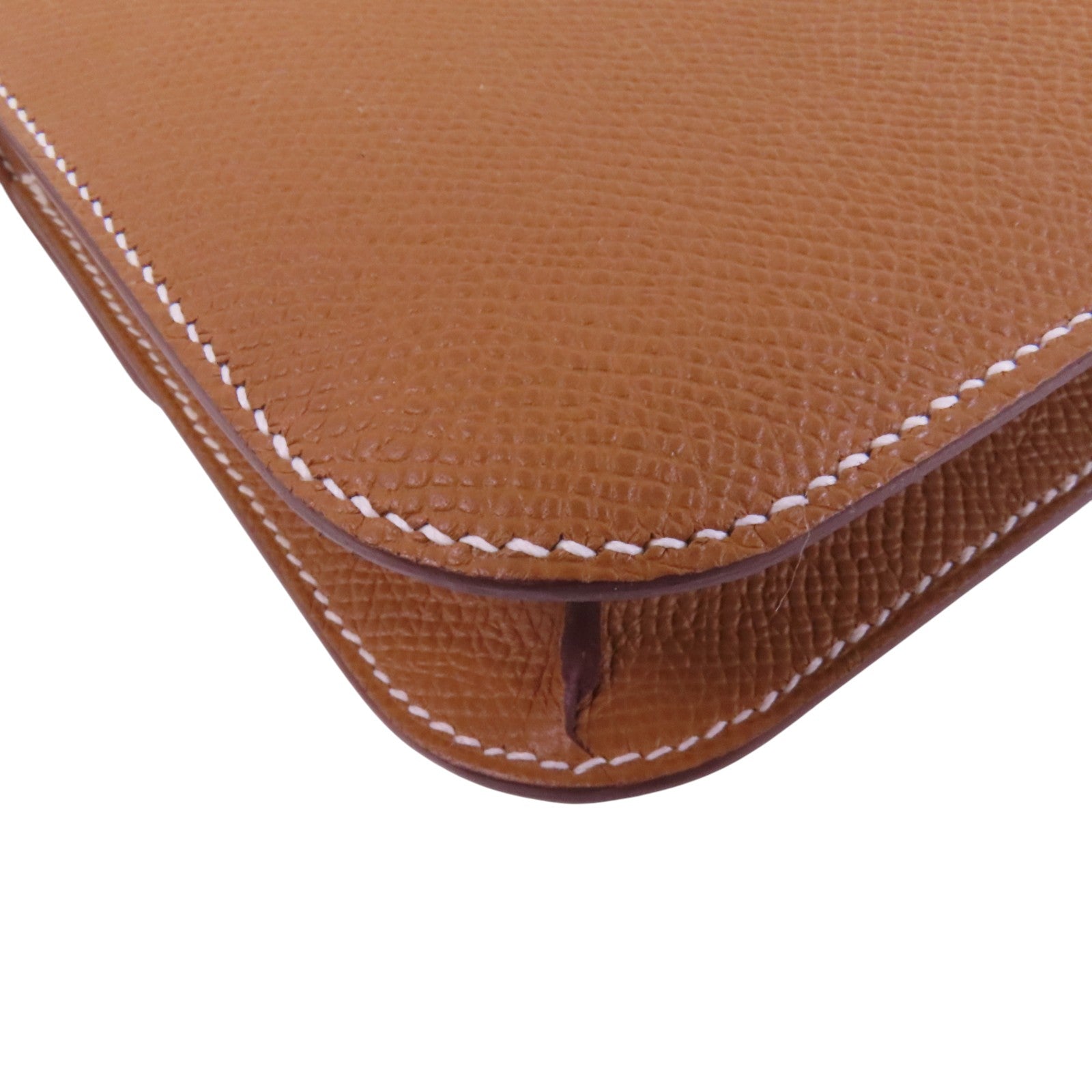 HERMES Epsom皮革Constance Elan金扣肩背袋