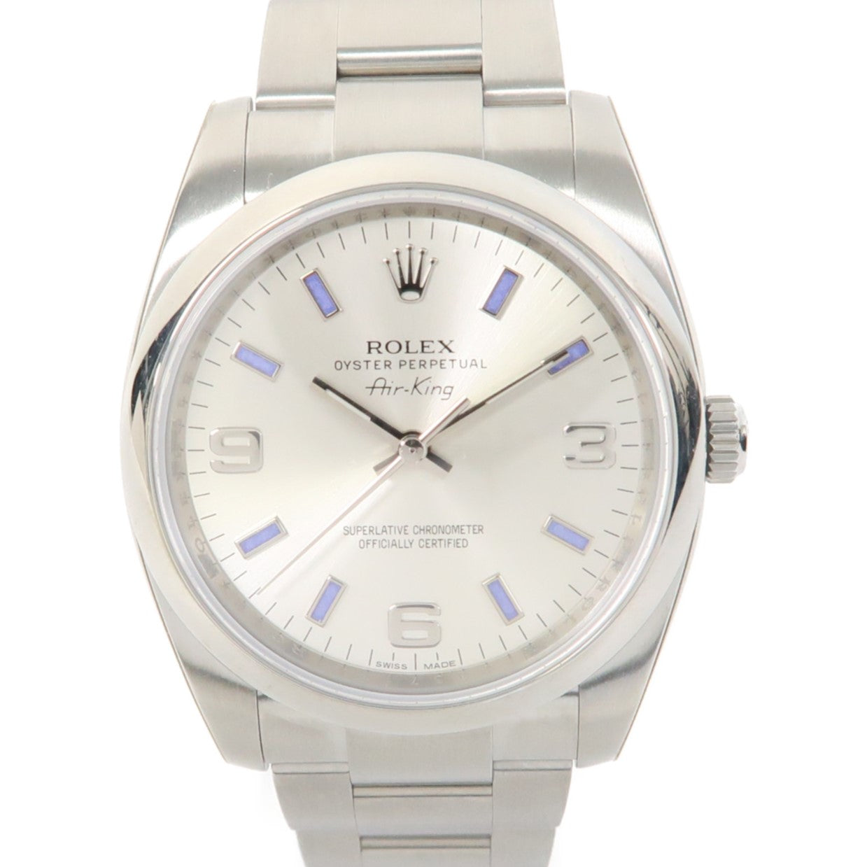 ROLEX Air King不鏽鋼手錶自動機芯銀色