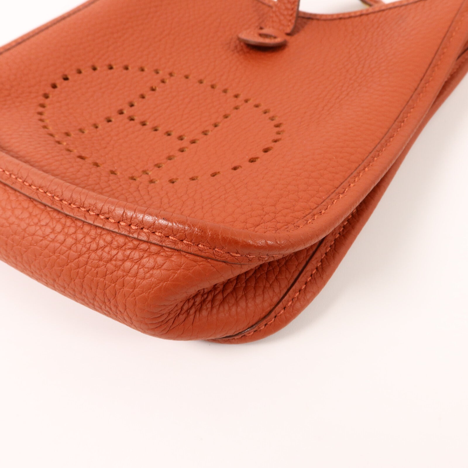 HERMES Clemence皮革Evelyne TPM肩背袋Cuivre