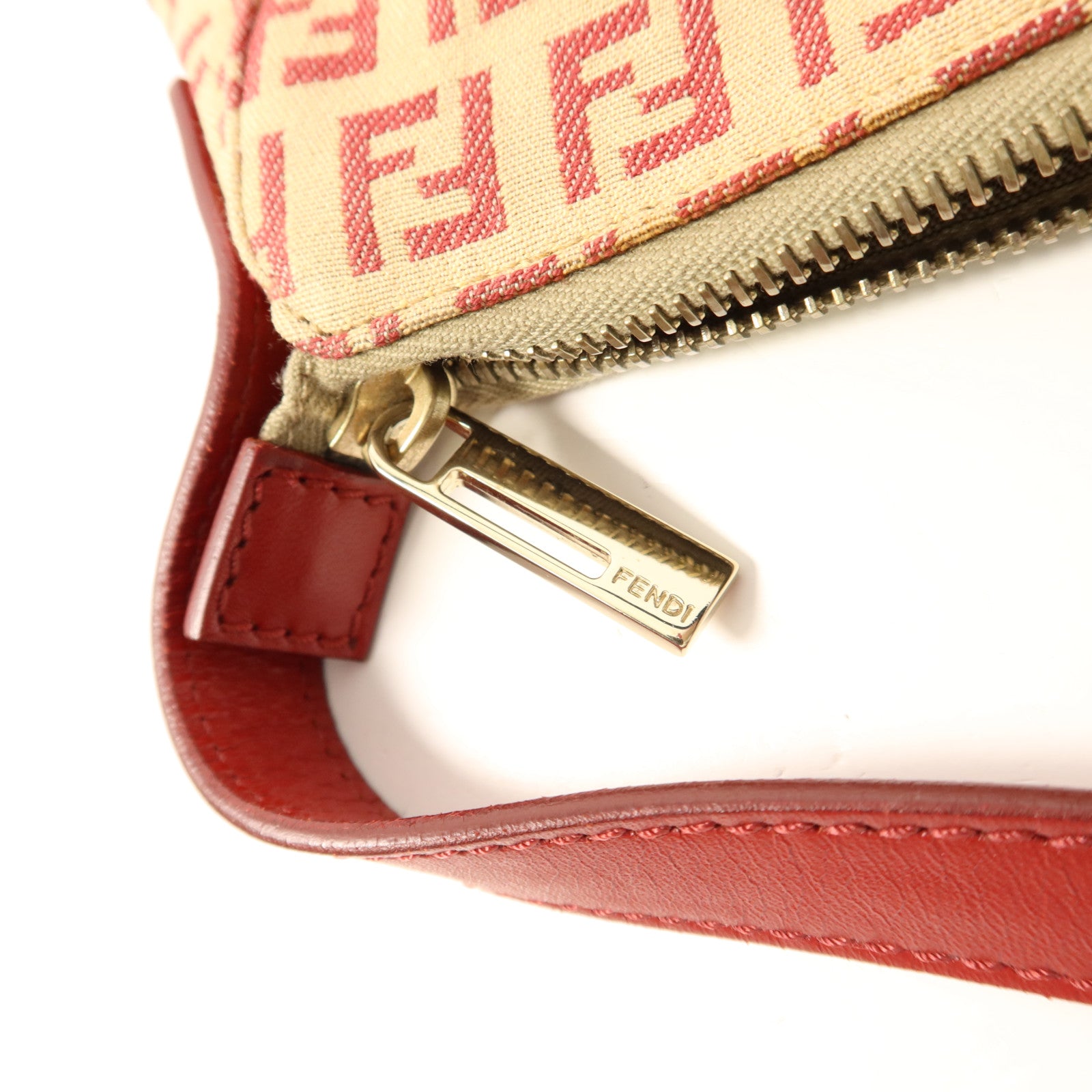 FENDI 帆布Shoulder Bag金扣肩背袋