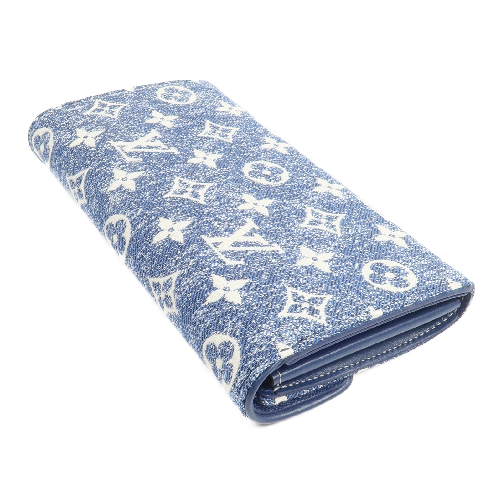 LOUIS VUITTON Monogram Jacquard Denim Sarah Long Wallet長錢包
