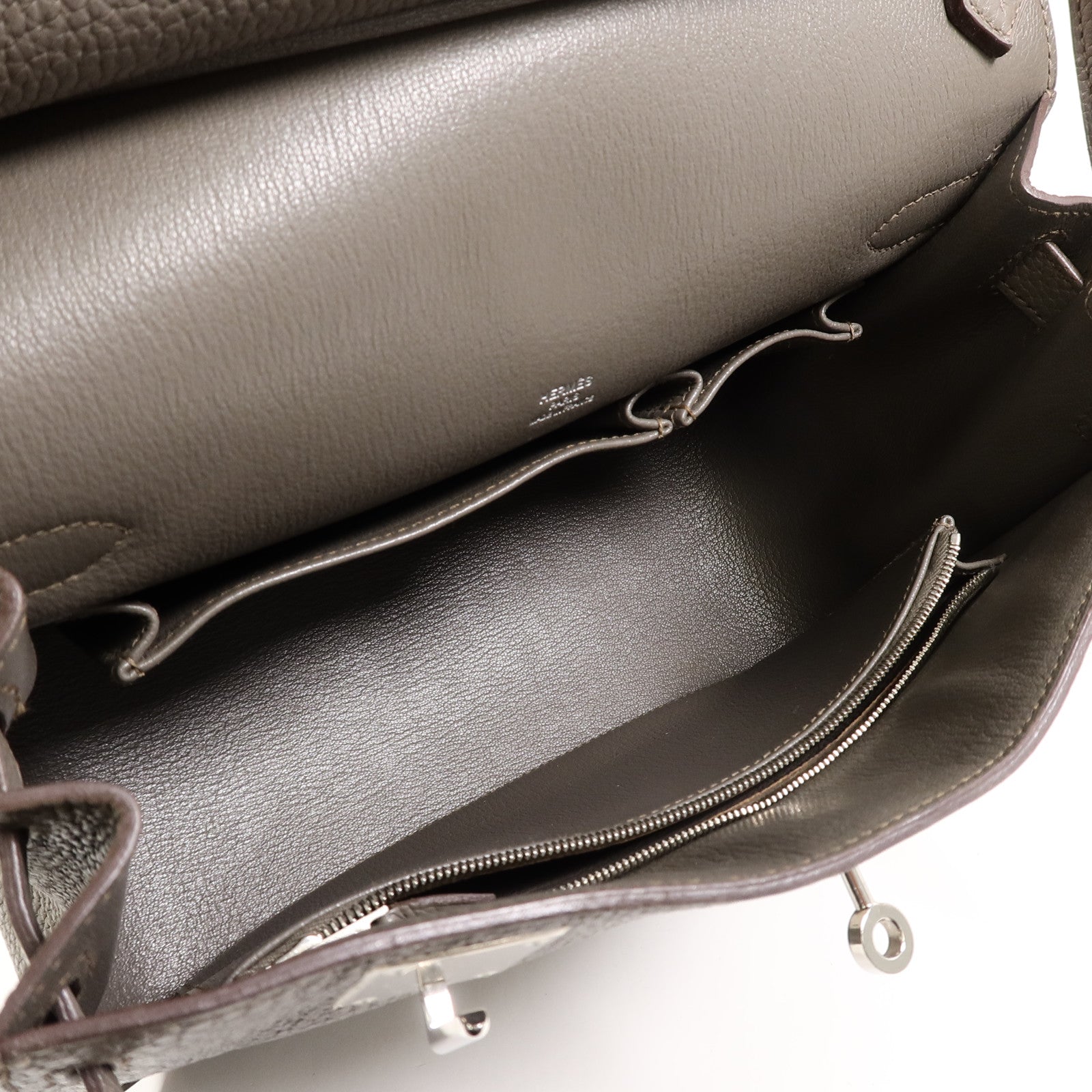 HERMES Togo皮革Jypsiere 28肩背袋Etain