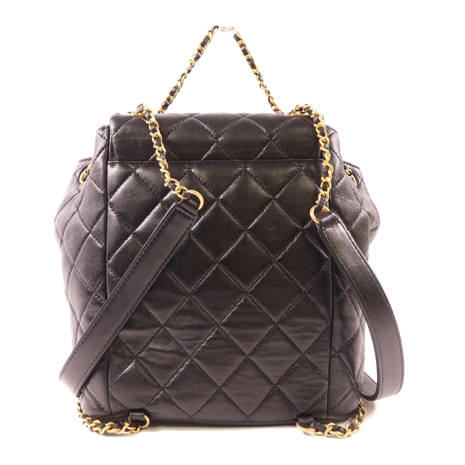 CHANEL 羊皮皮革C19 Backpack金扣背包