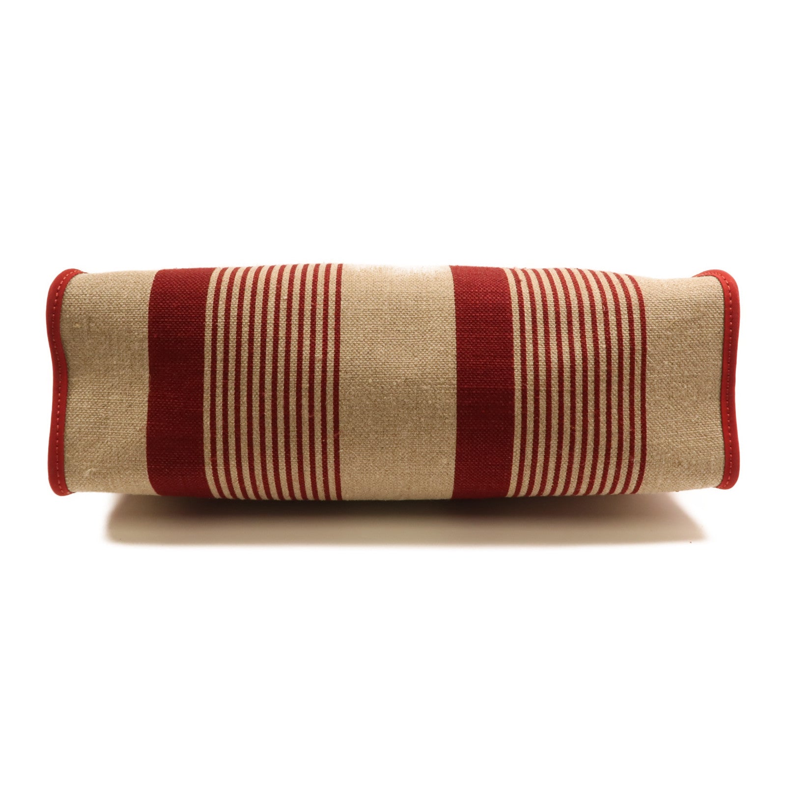 HERMES Toile H帆布Herbag PM手挽肩背兩用袋Rouge Piment/Bordeaux