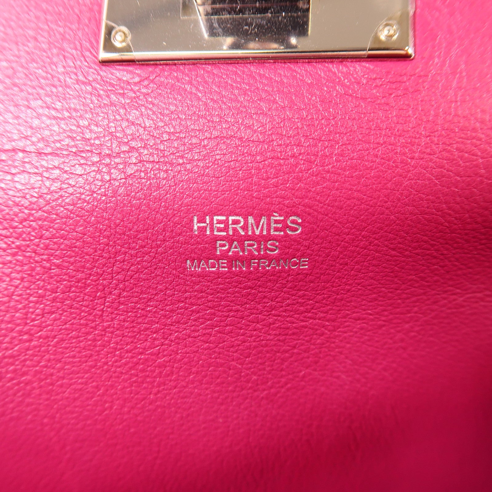 HERMES Evercolor皮革Tool Box 20手挽肩背兩用袋L3 Rose Purple