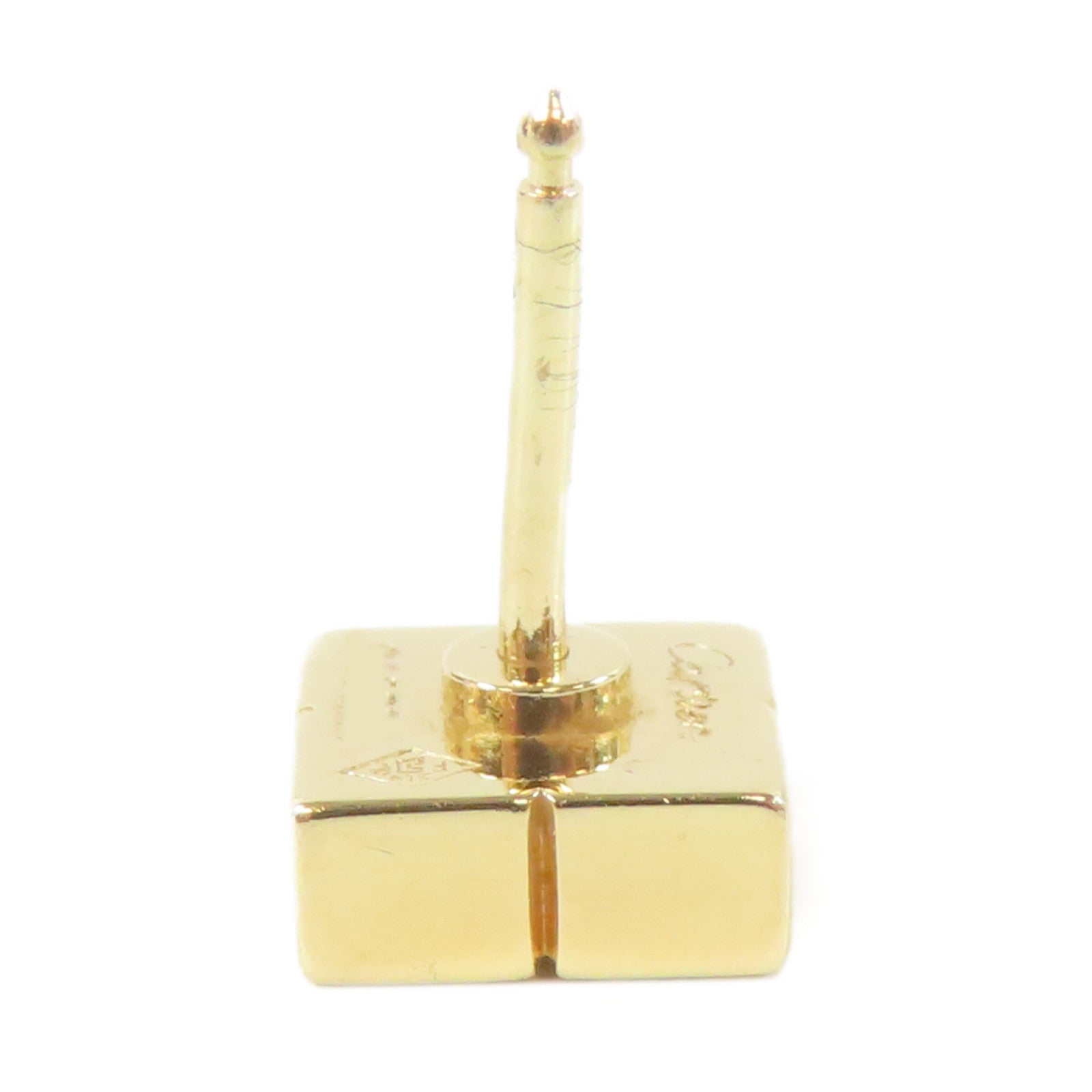 CARTIER 18K黃金Square Diamond Earrings鑽石耳環