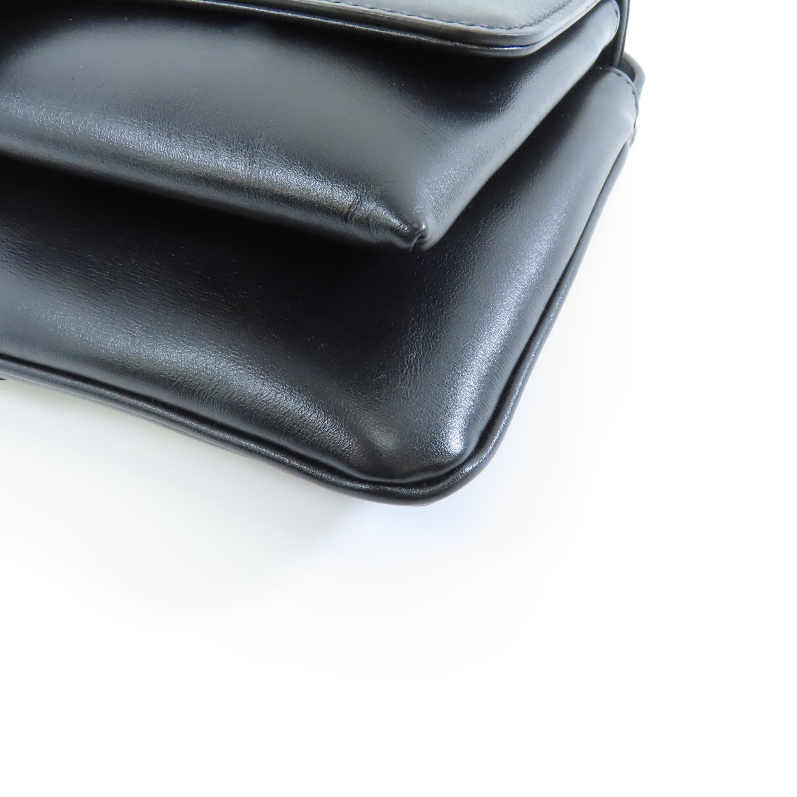 GUCCI 牛皮皮革Double GG Shoulder Bag金扣肩背袋黑色