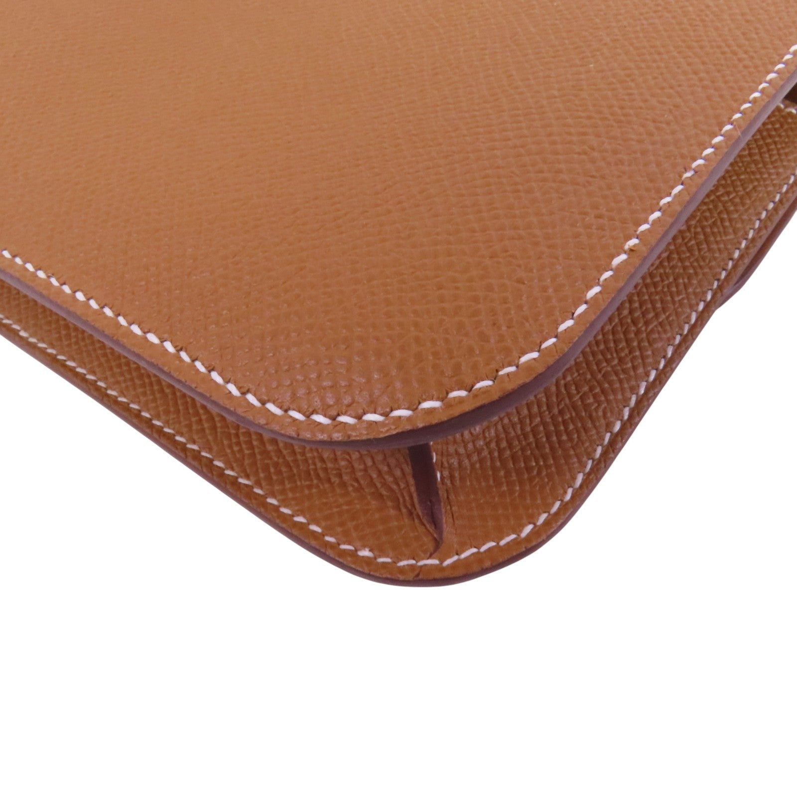 HERMES Epsom皮革Constance Elan金扣肩背袋