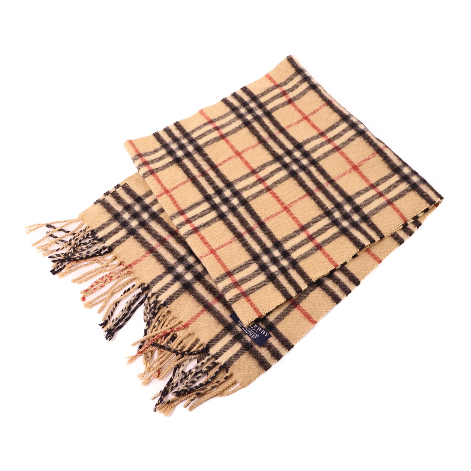 BURBERRY 羊絨Scarf圍巾啡色/黑色/紅色