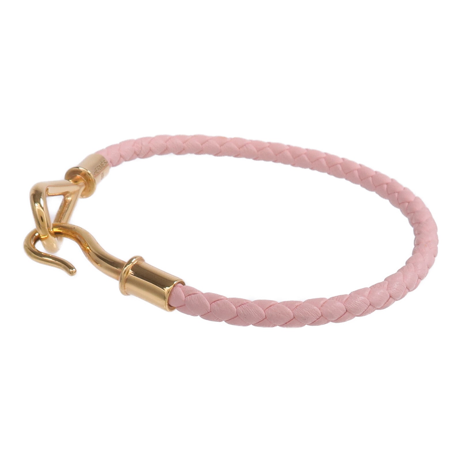 HERMES Swift皮革Jumbo H Bracelet手帶Rose Sakura