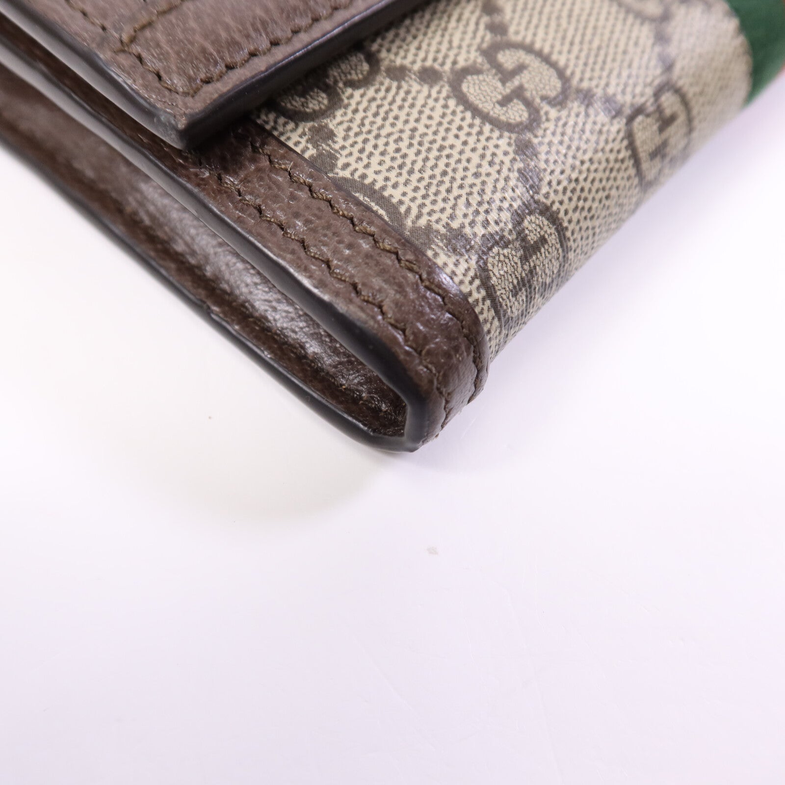 GUCCI 塗層帆布Ophidia GG金扣長錢包