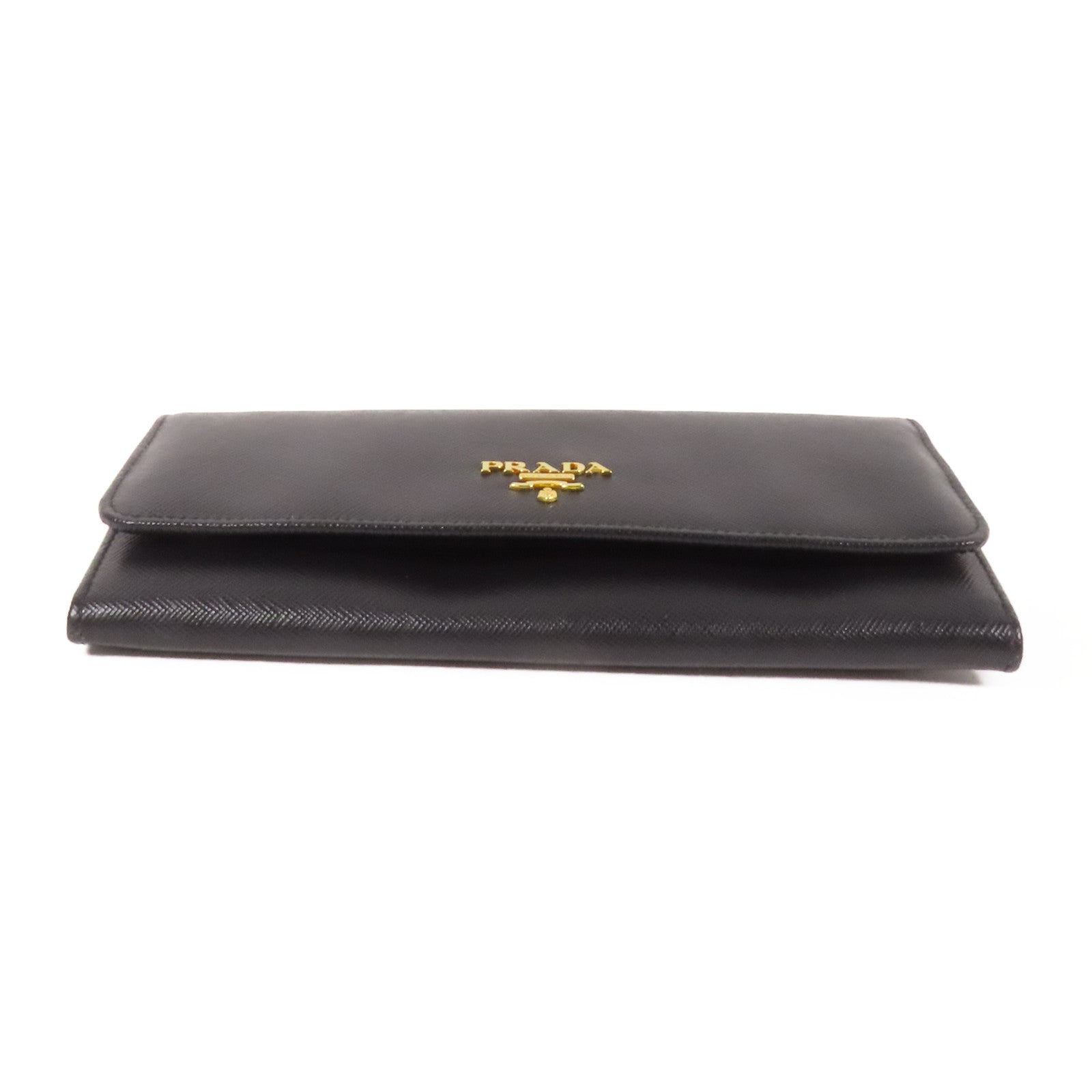 PRADA Saffiano皮革Long Wallet金扣長錢包