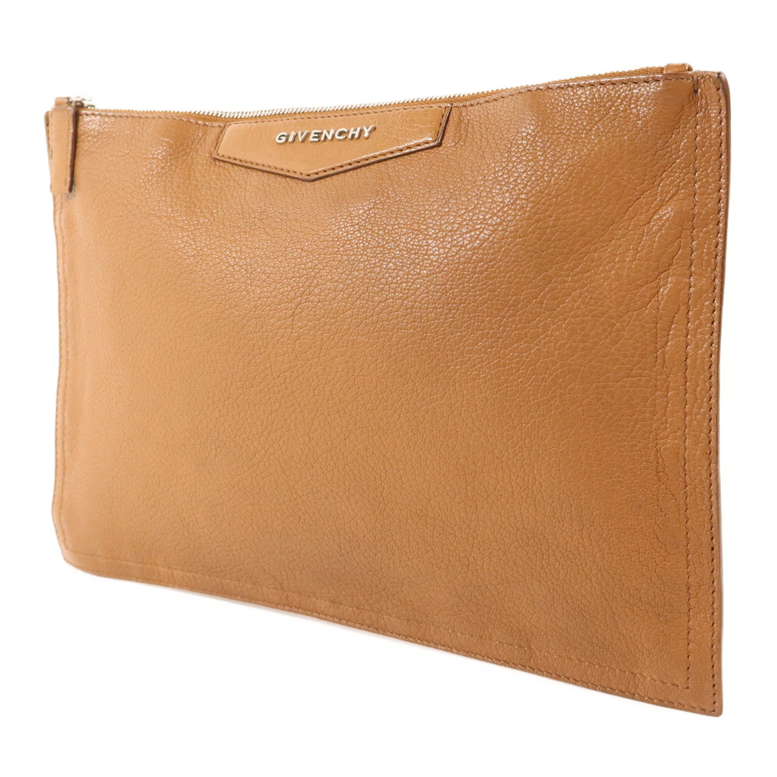 GIVENCHY 牛皮皮革Clutch銀扣手拿包