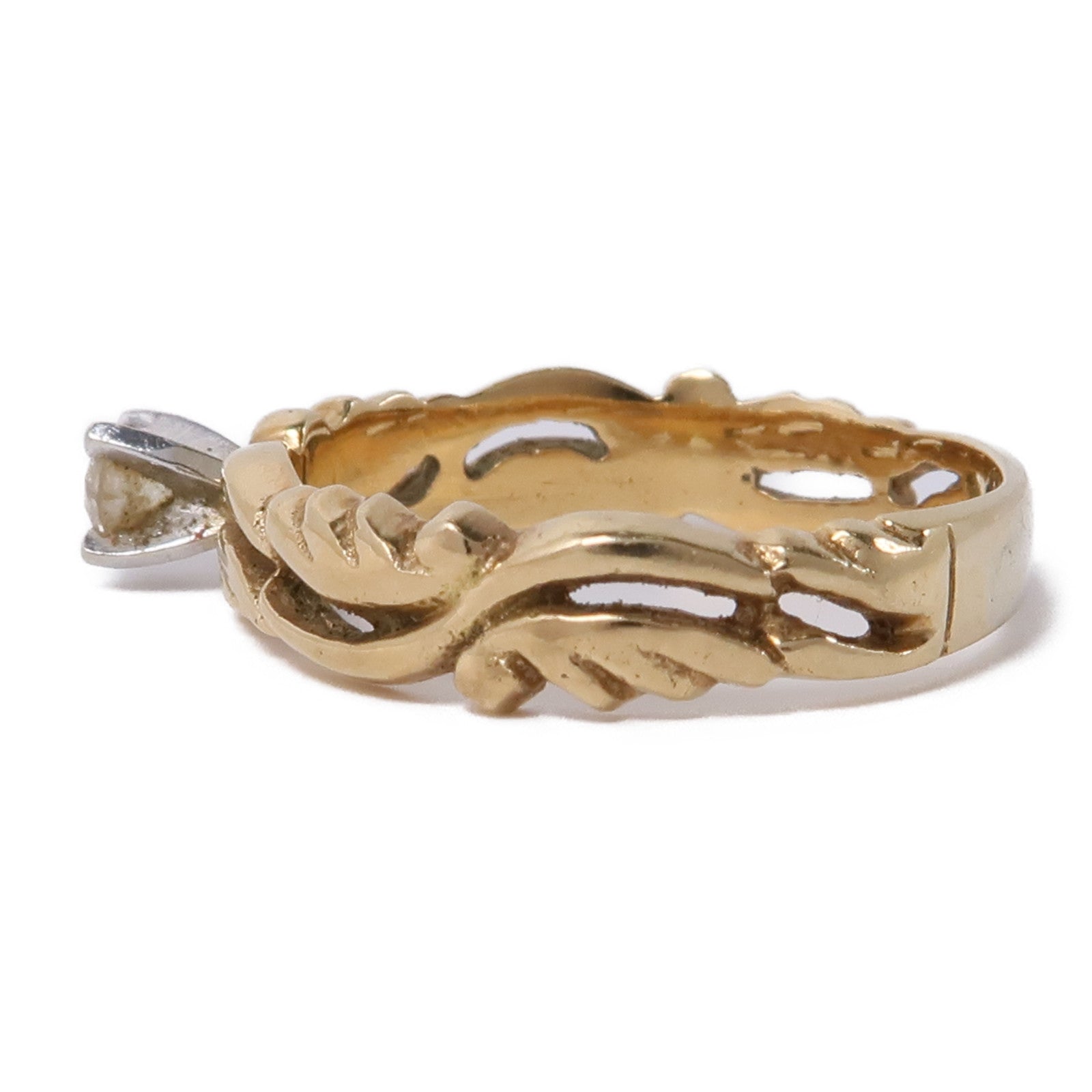 JEWELRY 【激減優惠】14K黃金Diamond Ring鑽石戒指US#5.25