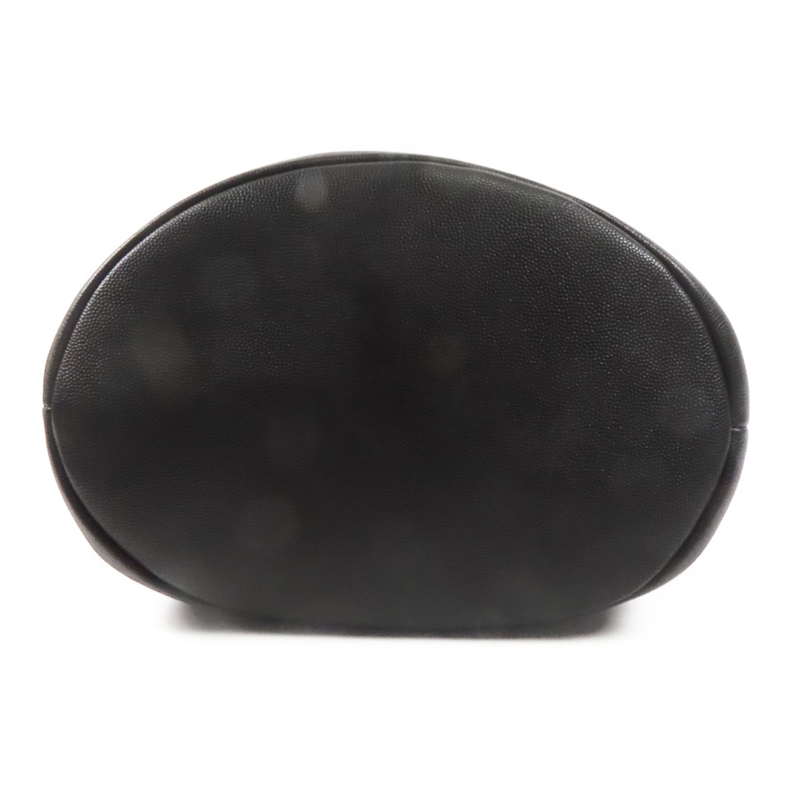 CHANEL 牛皮皮革Deauville Drawstring Bucket金扣肩背袋黑色