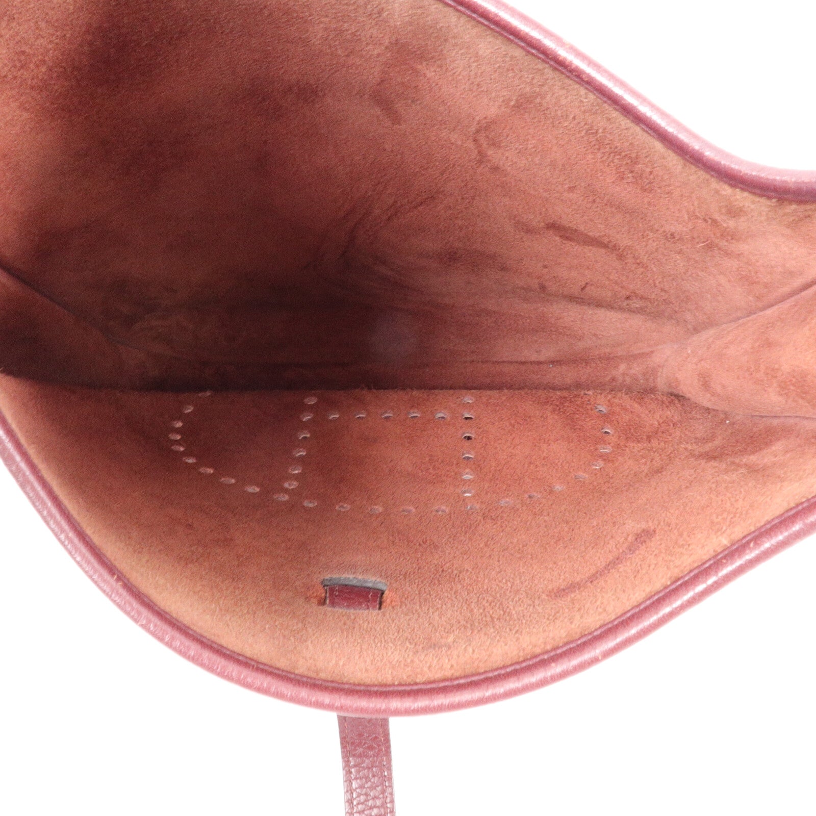 HERMES Clemence皮革Evelyne PM 肩背袋Bordeaux