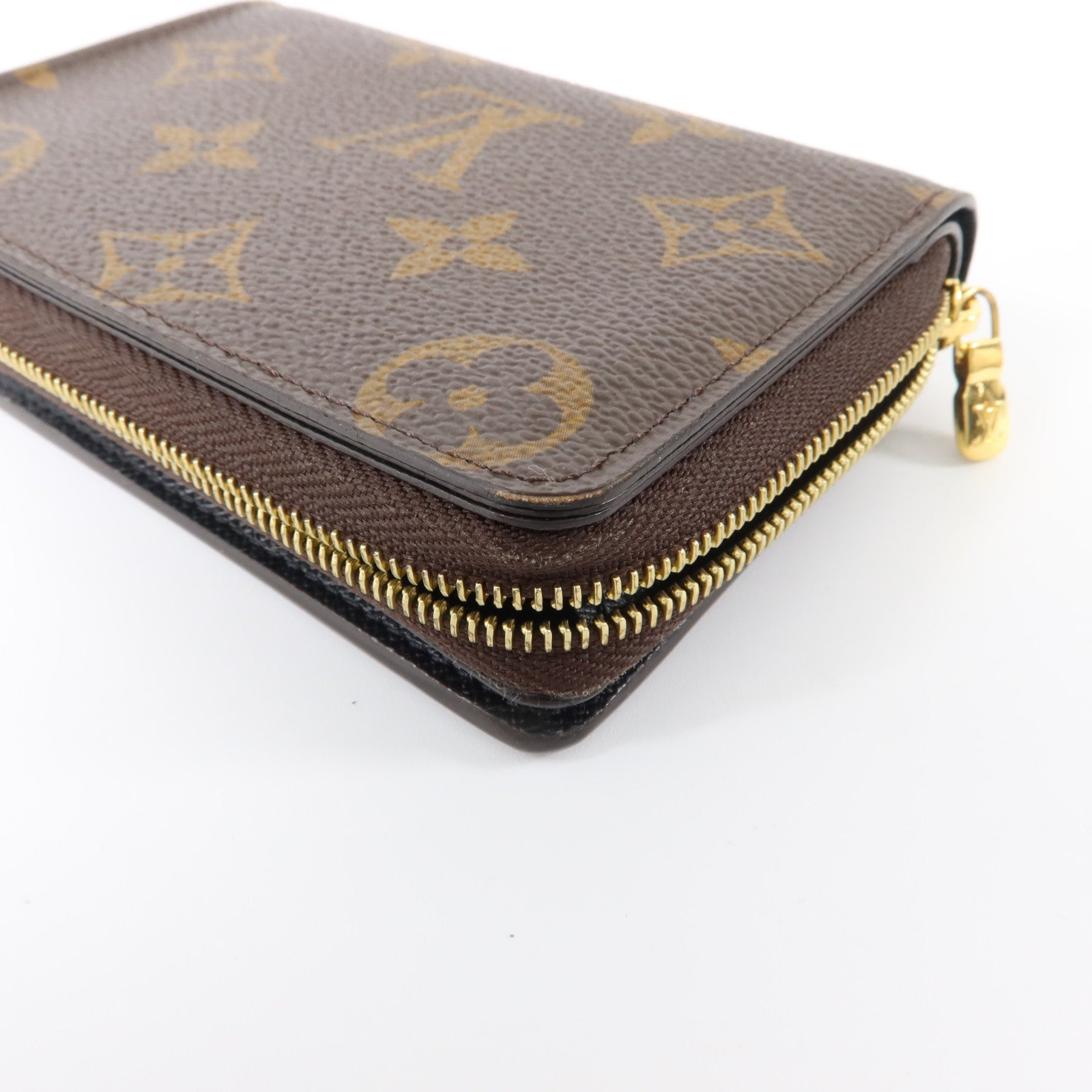 LOUIS VUITTON Monogram Reverse Lou Wallet金扣錢包