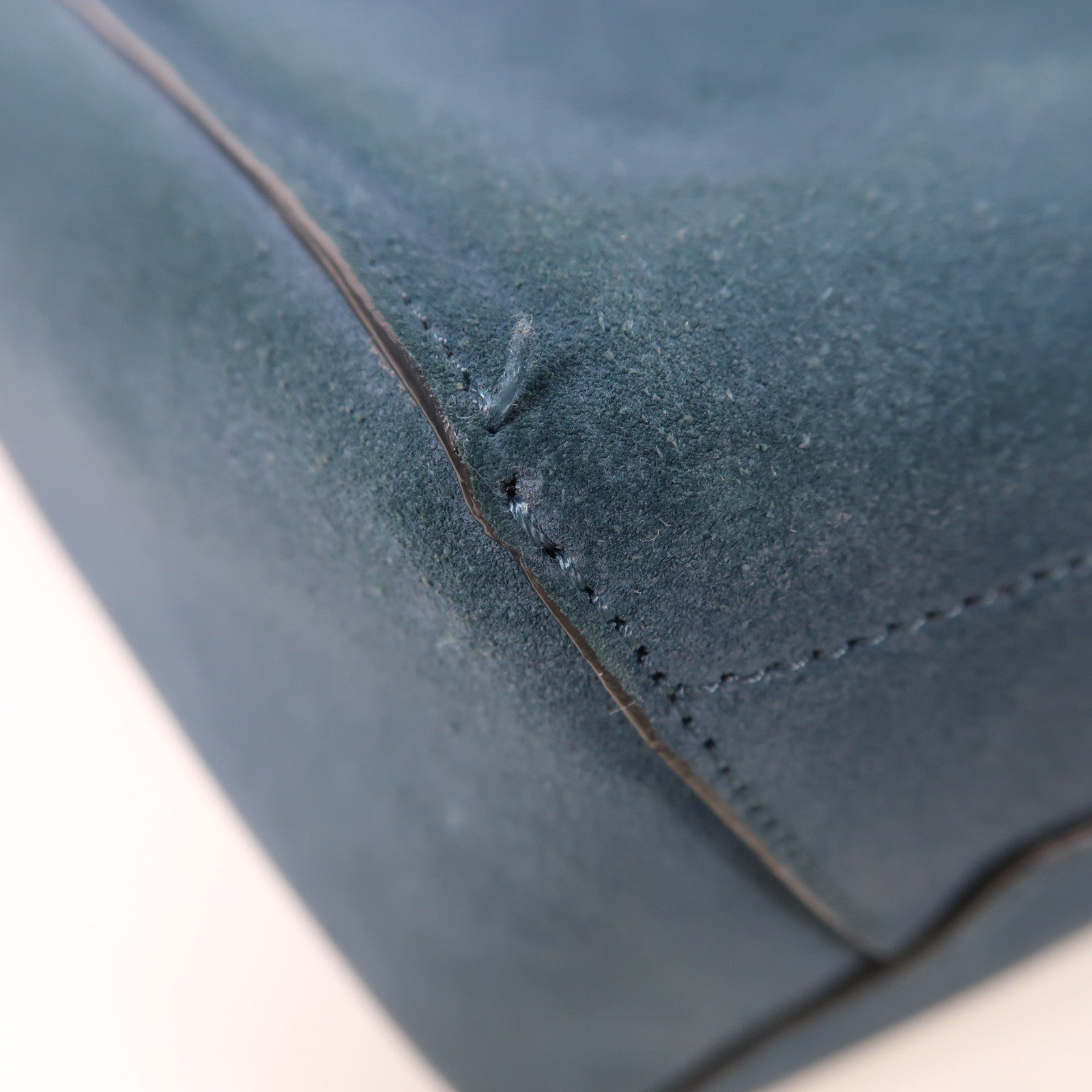 CELINE 皮革Shoulder Bag銀扣肩背袋藍色