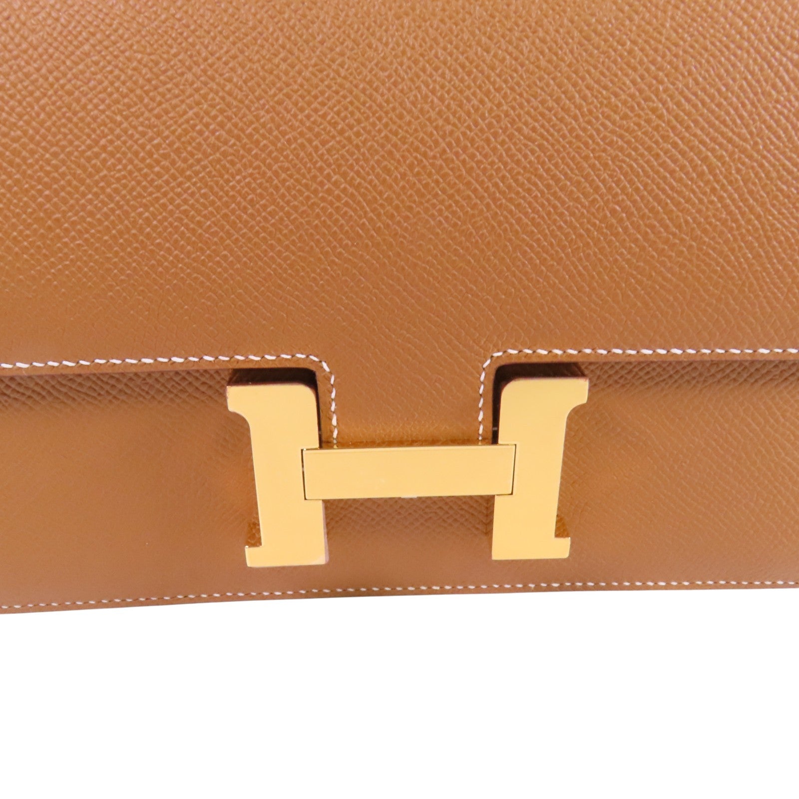 HERMES Epsom皮革Constance Elan金扣肩背袋