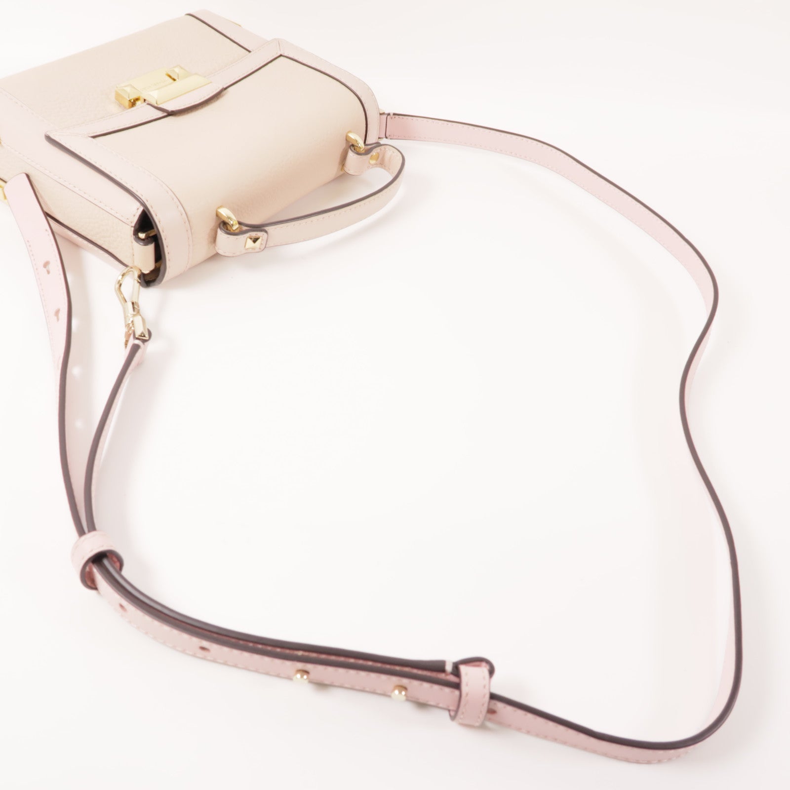 Michael Kors 牛皮皮革Hand Bag金扣手挽肩背兩用袋
