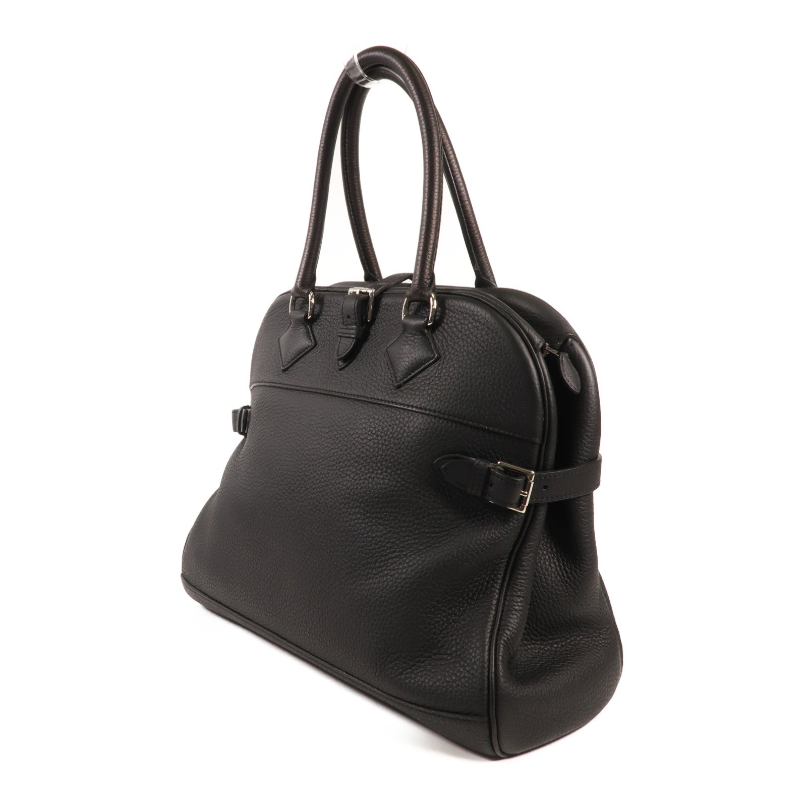 HERMES Togo皮革Atlas 35銀扣手挽袋Nior