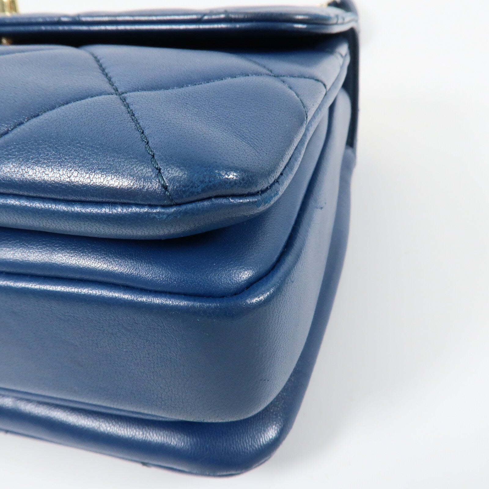 CHANEL 羊皮皮革Trendy CC金扣鏈帶手挽肩背兩用袋