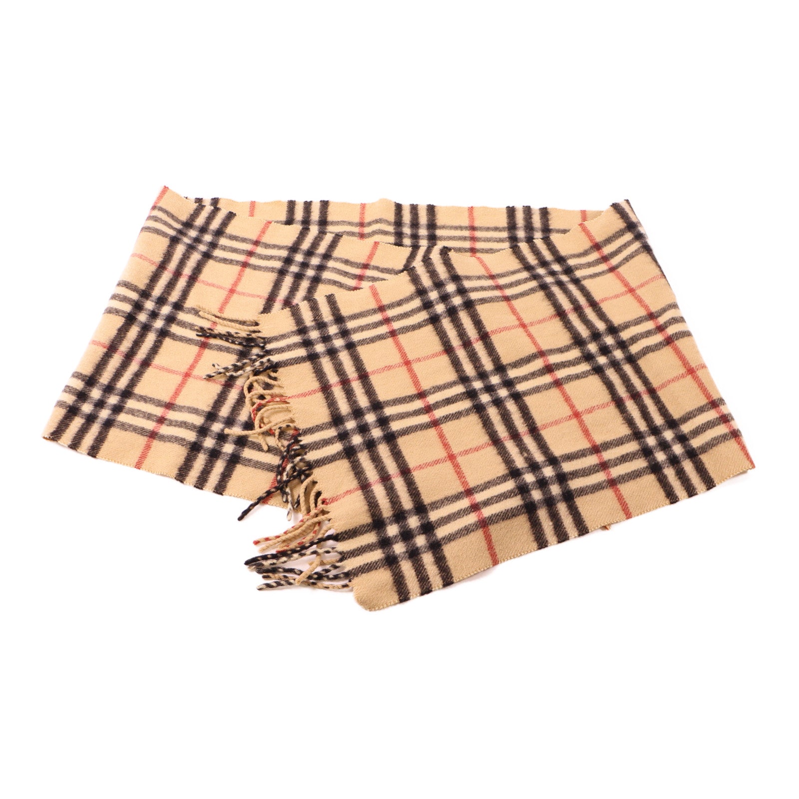 BURBERRY 羊絨Scarf圍巾啡色/黑色/紅色