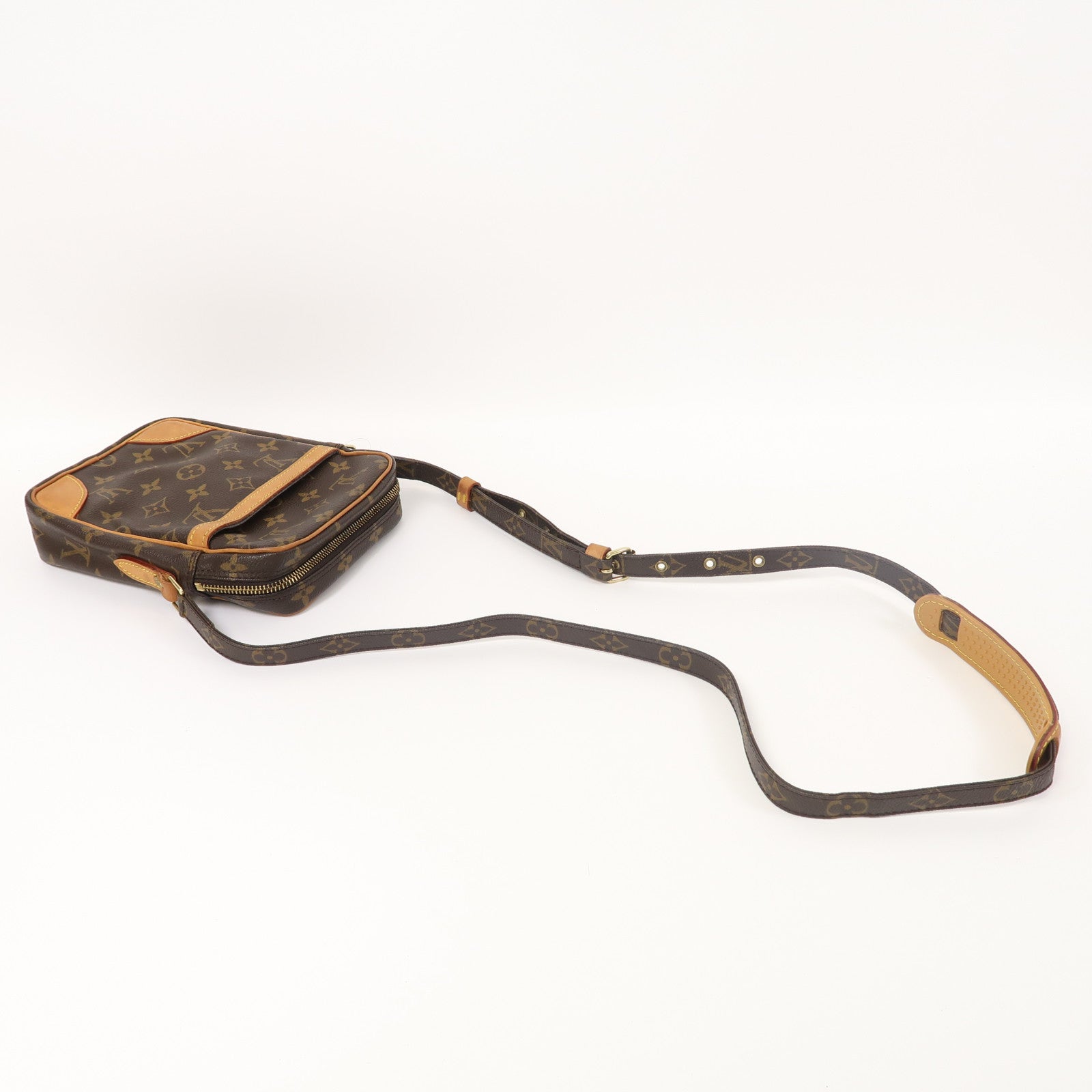 LOUIS VUITTON Monogram Danube金扣肩背袋啡色